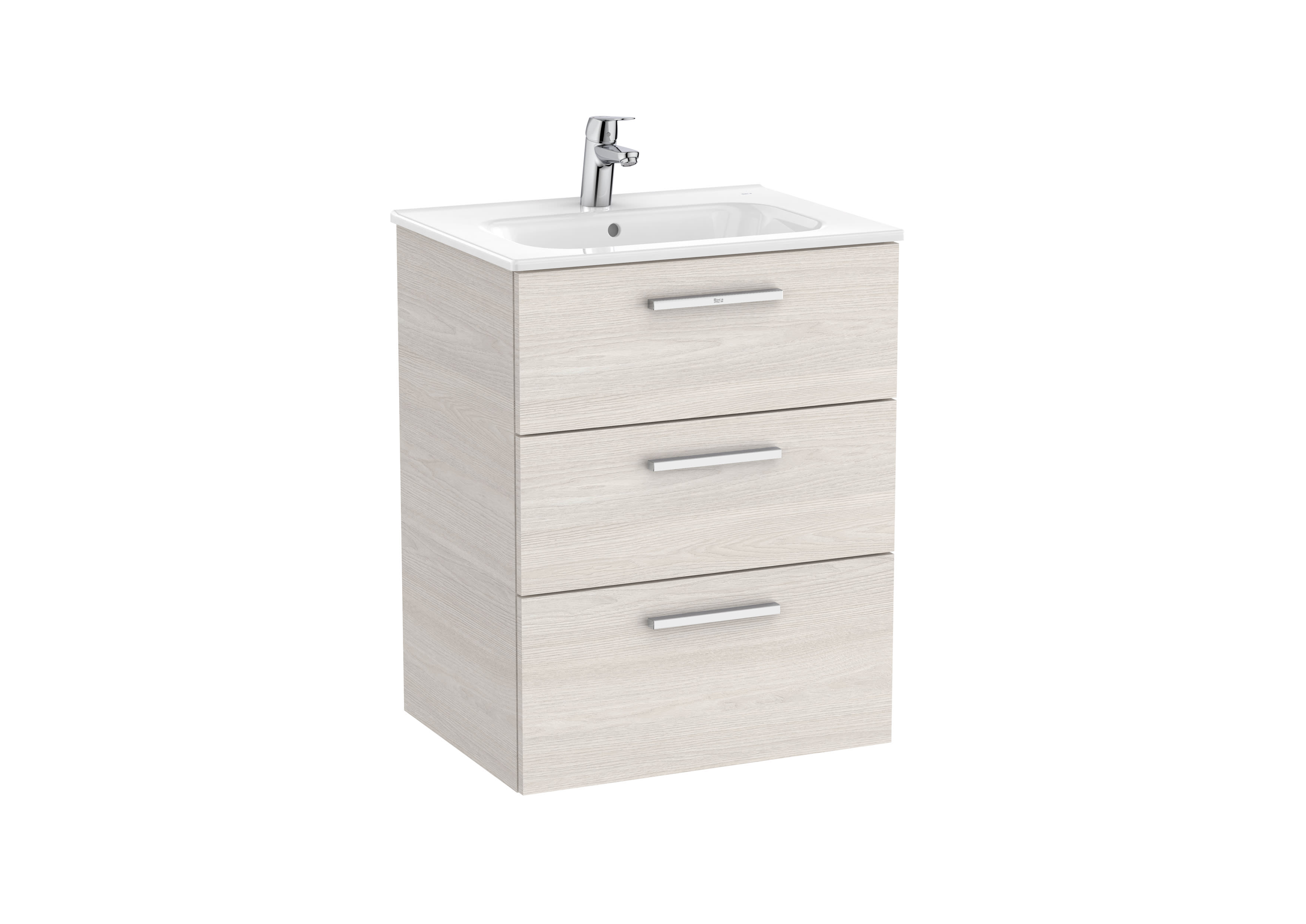 Vanity Unit with 3 drawers and basin - Nordic Ash
