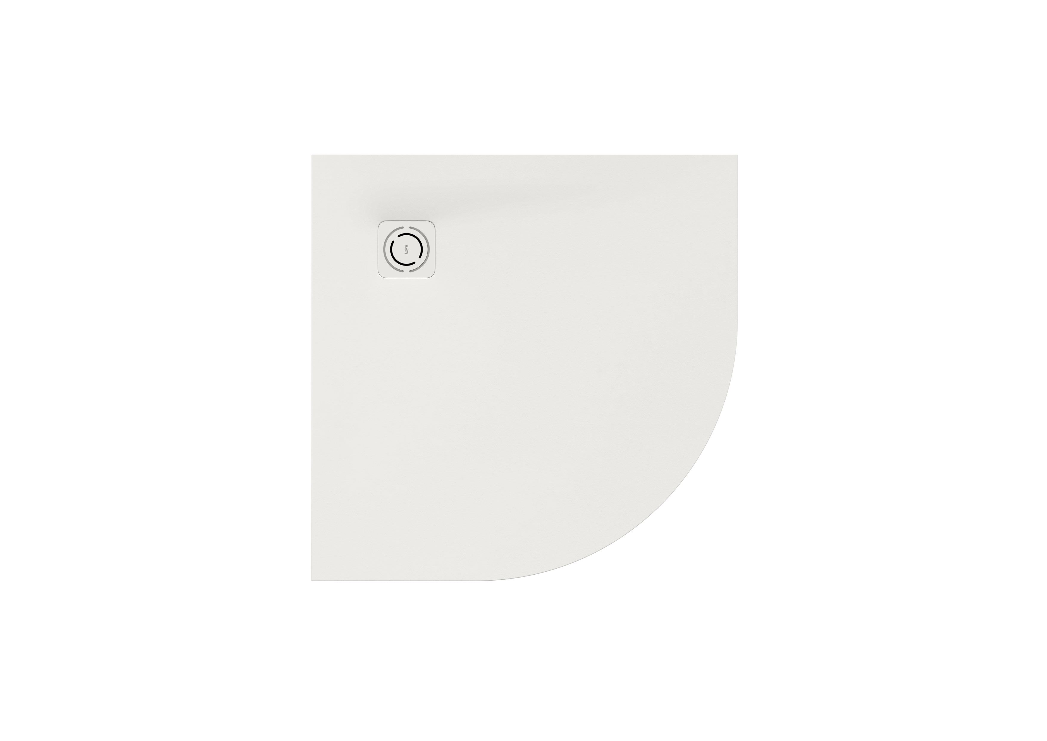 Stonex® quadrant shower tray with colour match drain cover