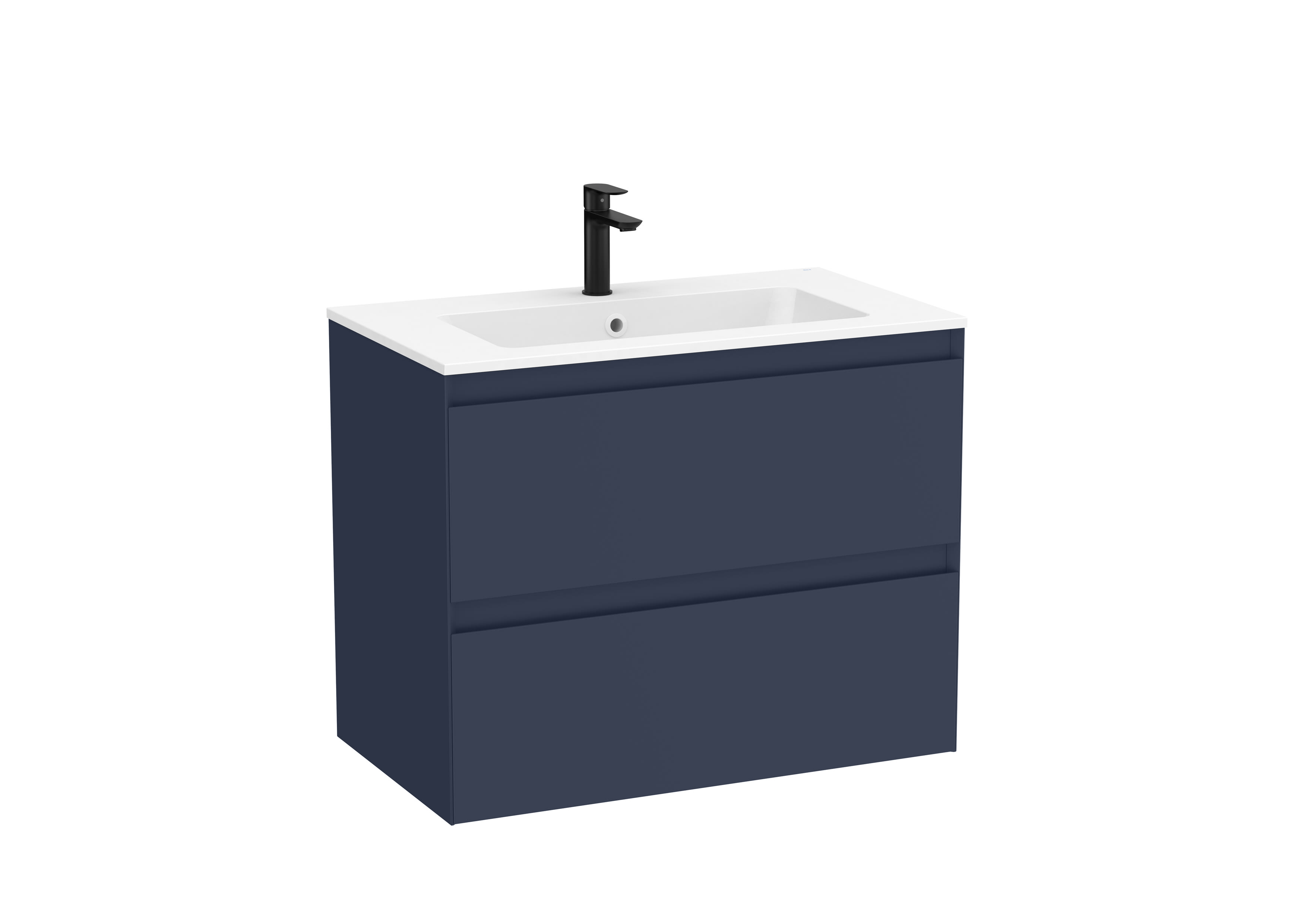 Unik Vanity unit with two drawers and Matt White basin in Stonex®