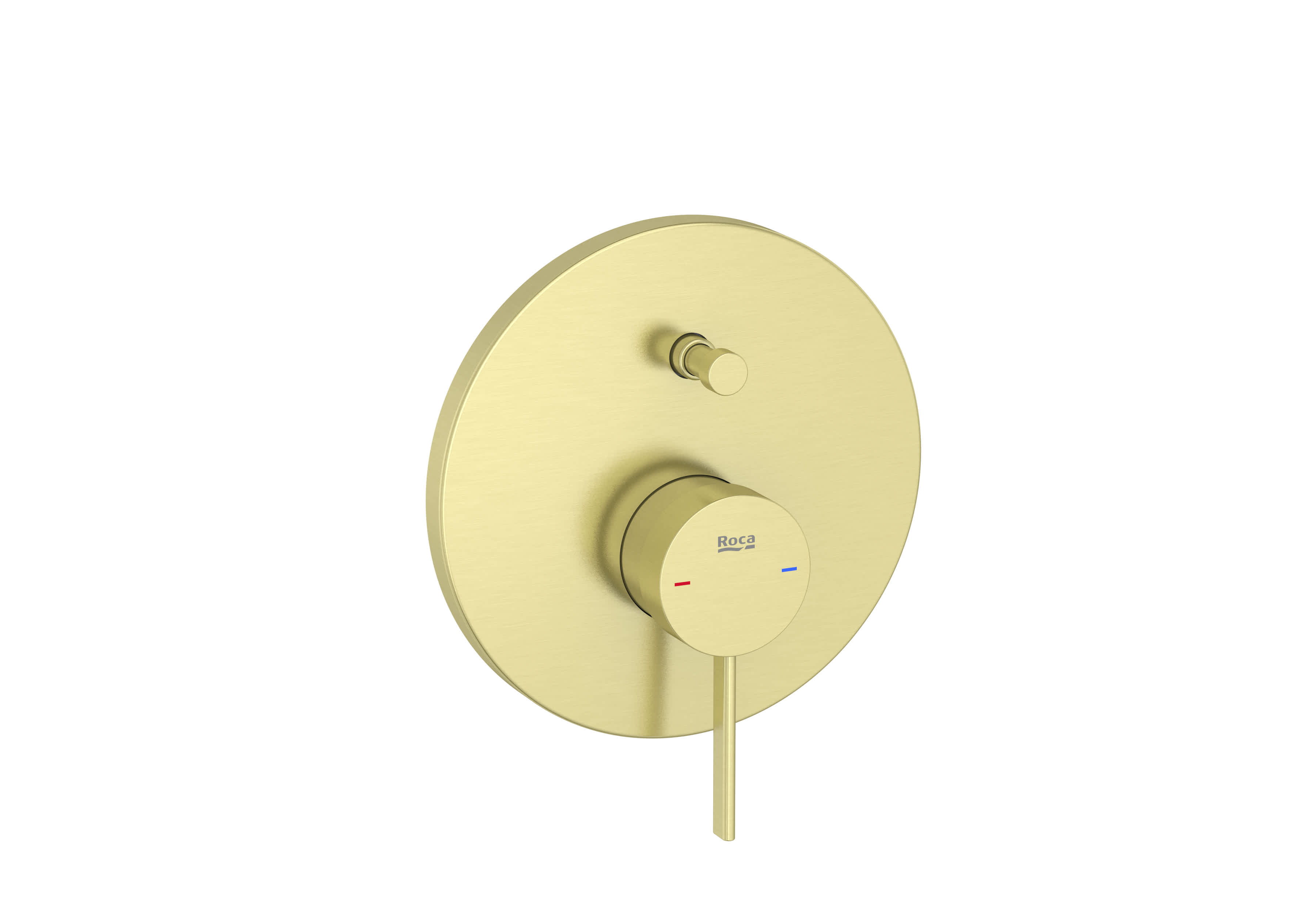 Built-in bath-shower mixer with automatic diverter (2 ways). To be completed with RocaBox A525869403 - Brushed Brass
