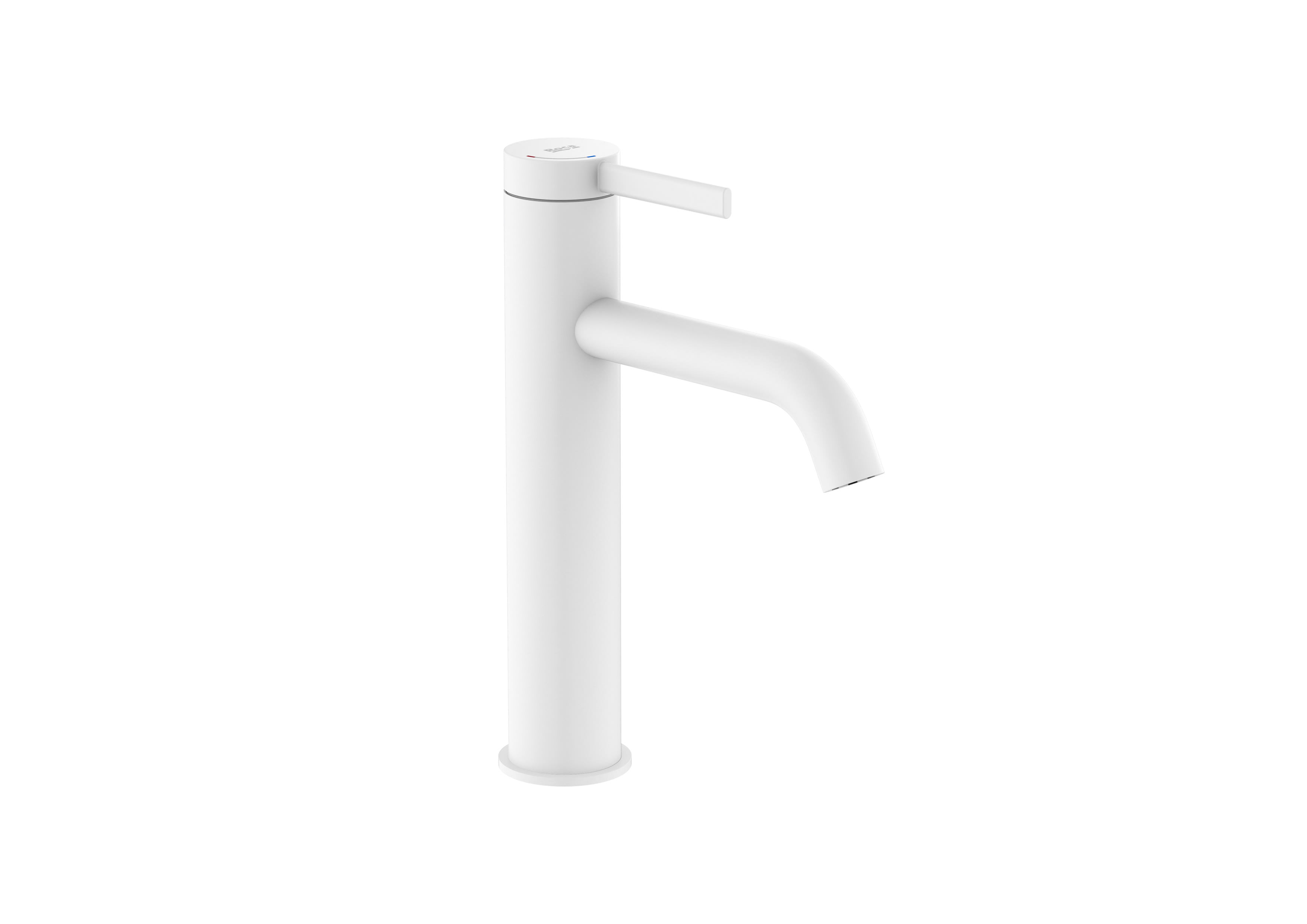 Basin mixer medium height smooth body with click clack waste