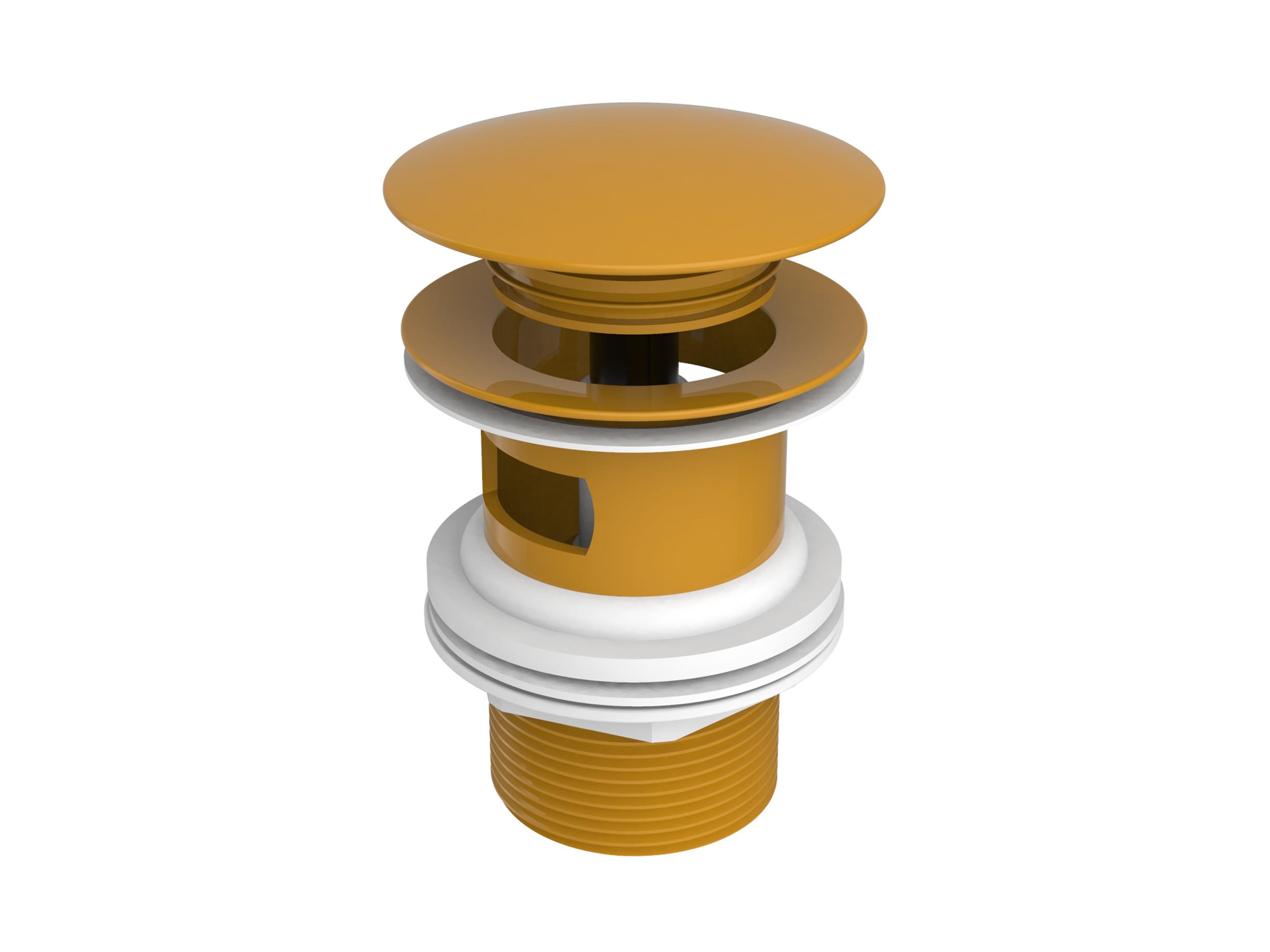 Click-clack universal waste. Vitreous plug Ø 65 - Honey Yellow
