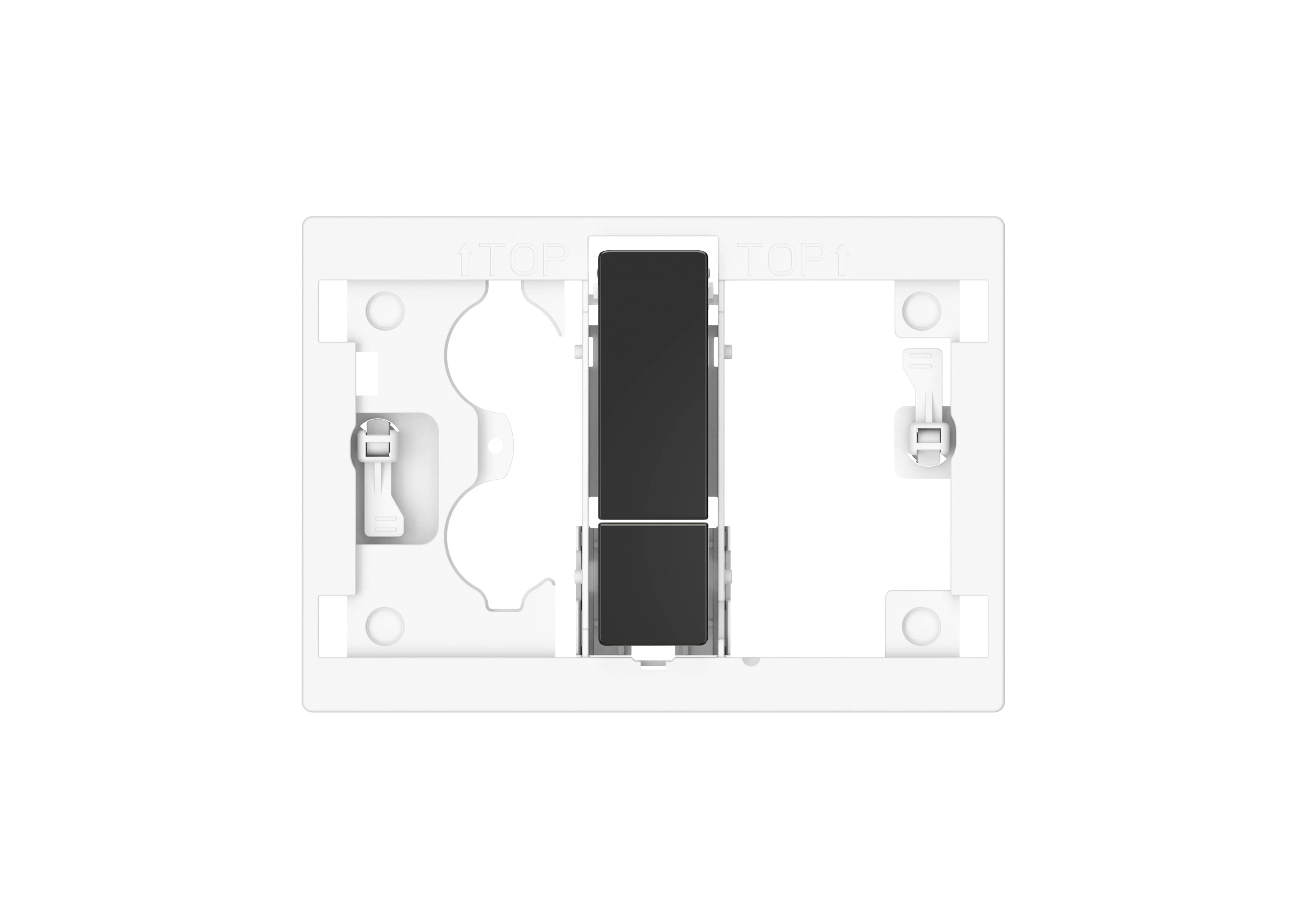 PS4 (DUPLO S) - Dual flush push buttons only. To be combined with PS4 front panel for concealed cistern. Cable technology. No tools required for installation. - Titanium Black