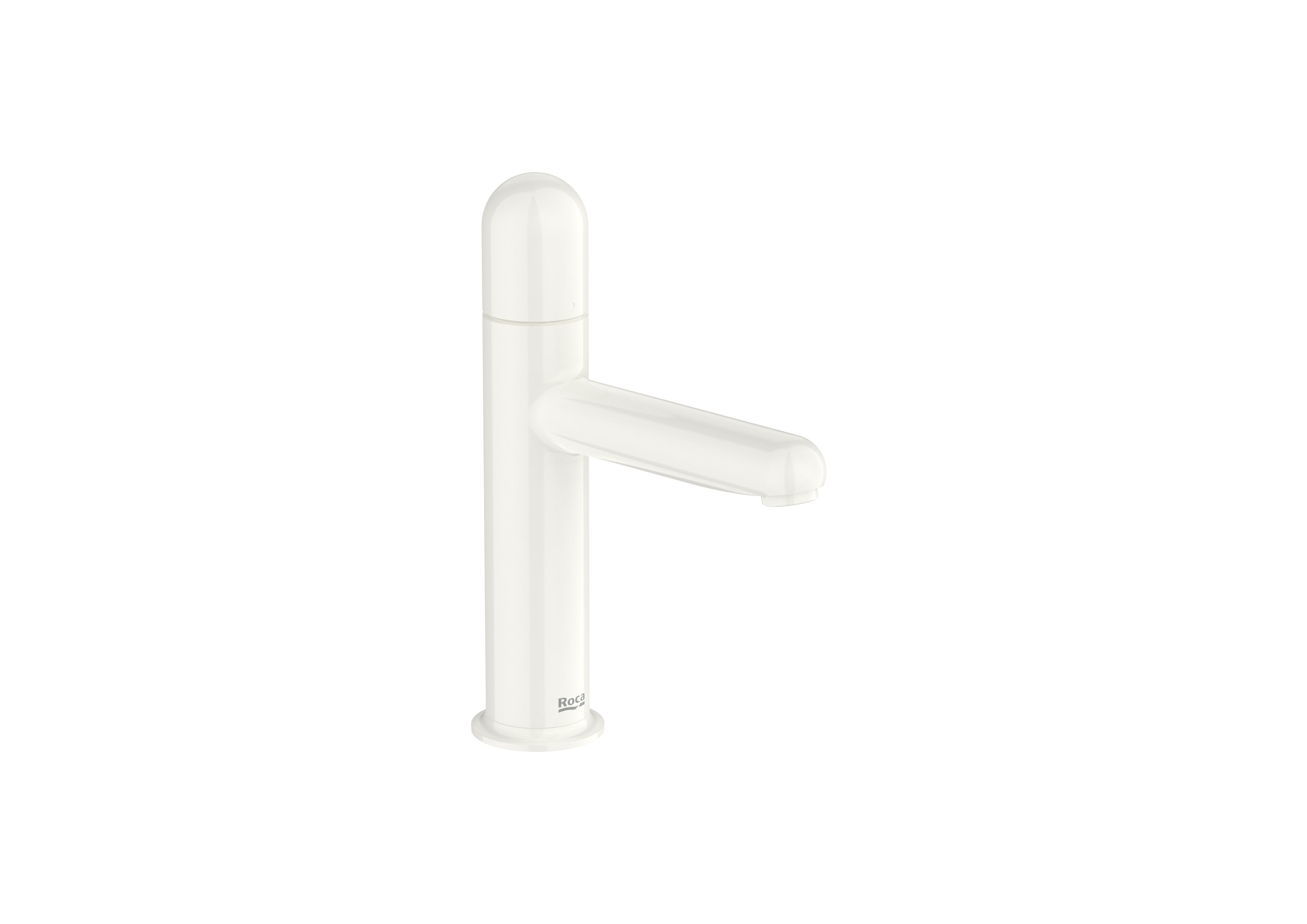 Basin mixer smooth body with Dome handle. S-SIZE - Glossy White