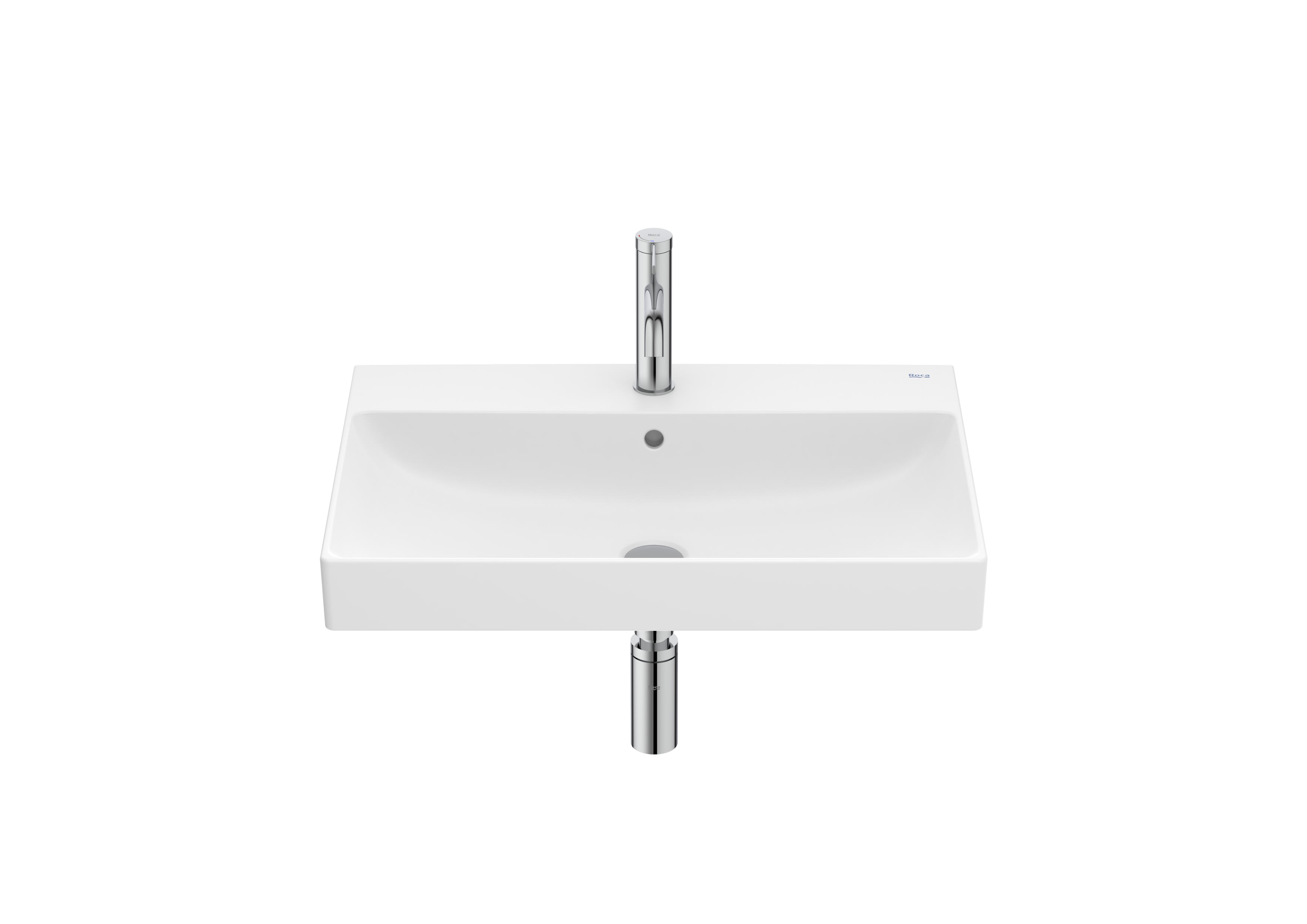 Wall-hung Fineceramic® basin - Matt White
