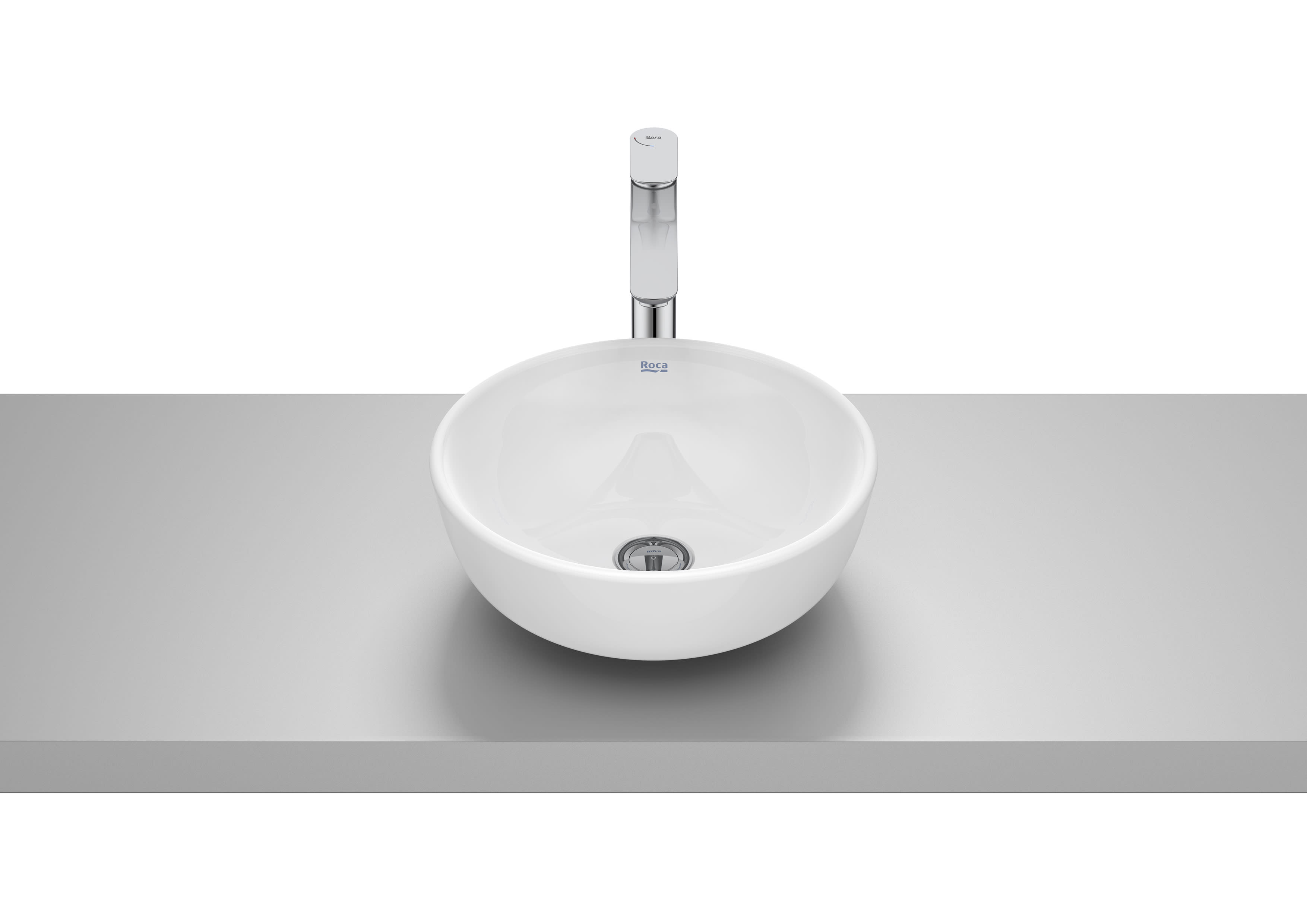 Over Countertop Basin - Tapered Round - White