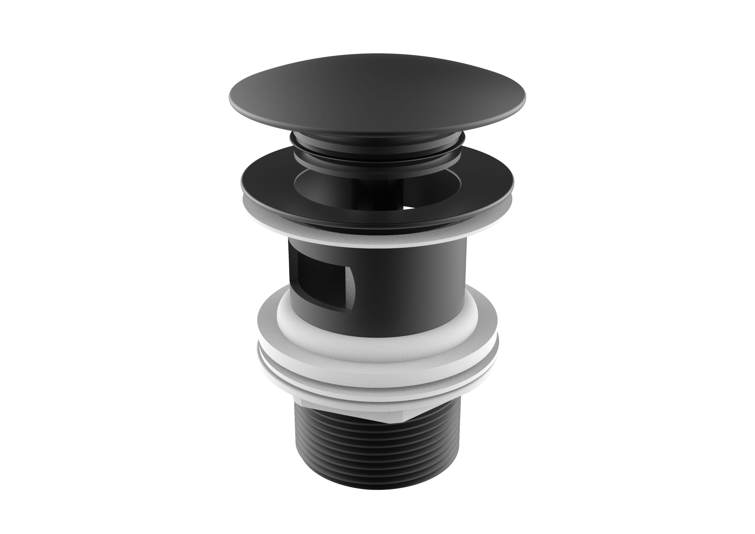 Click-clack universal waste. Vitreous plug Ø 65 - Matt Black