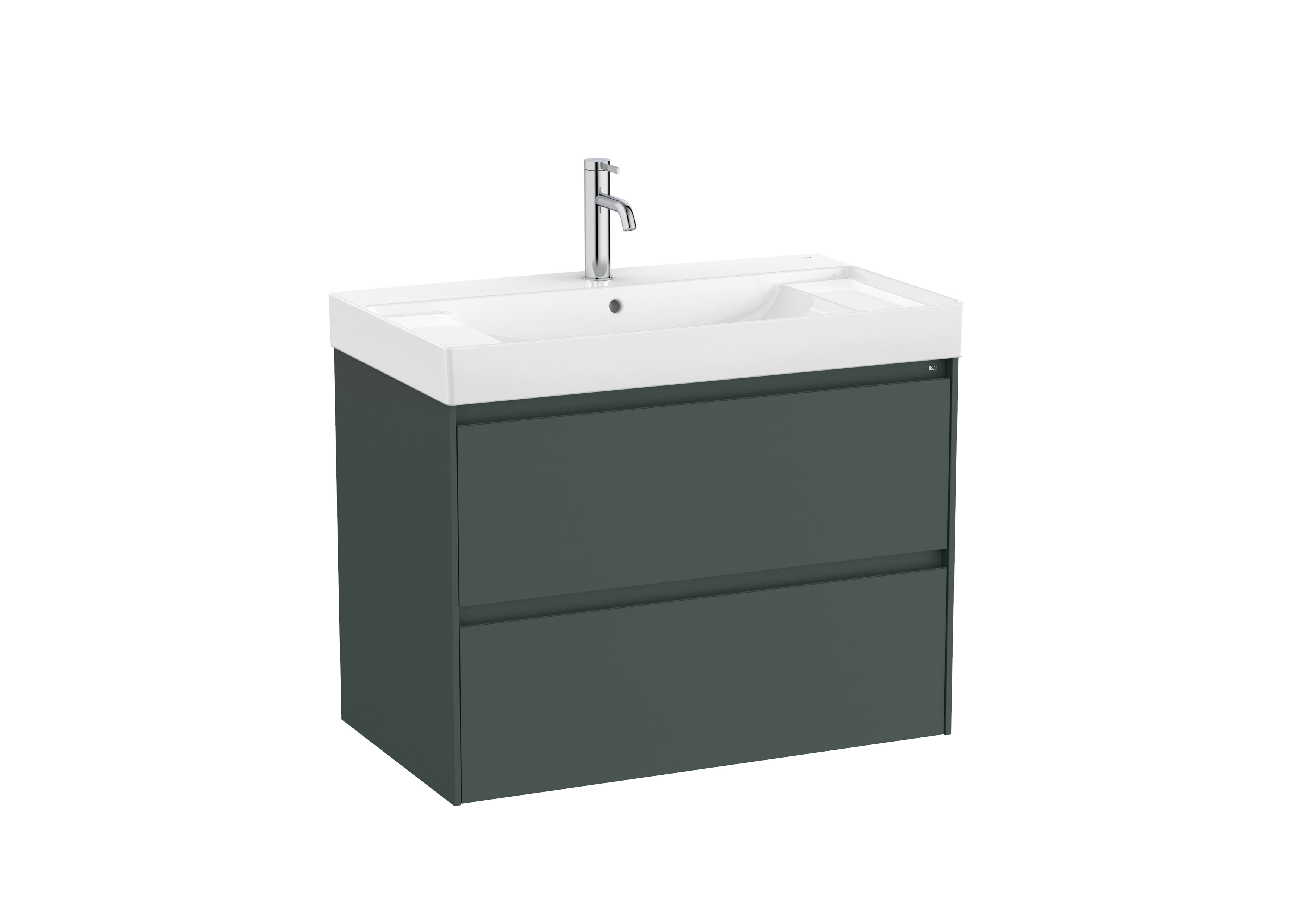 Unik (base unit with two drawers and basin) - Matt Green