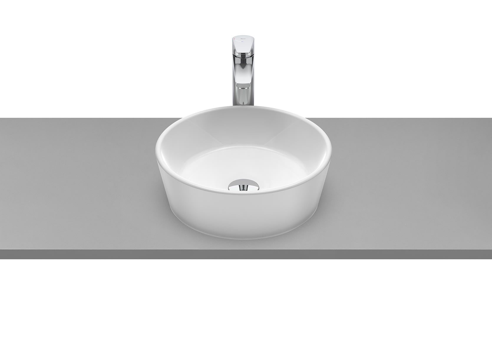 Over Countertop Basin - Round - White