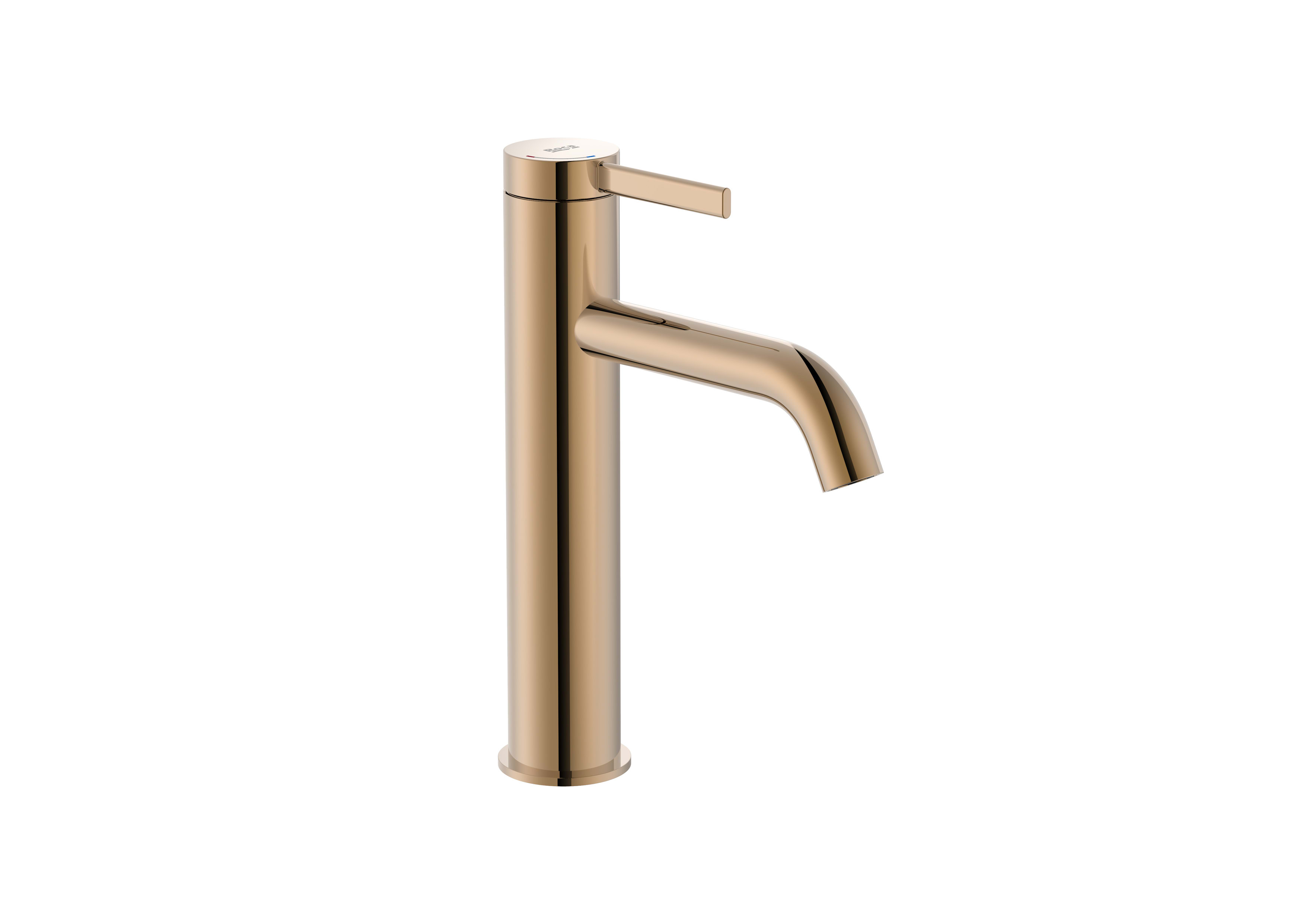 Basin mixer medium height smooth body with click clack waste