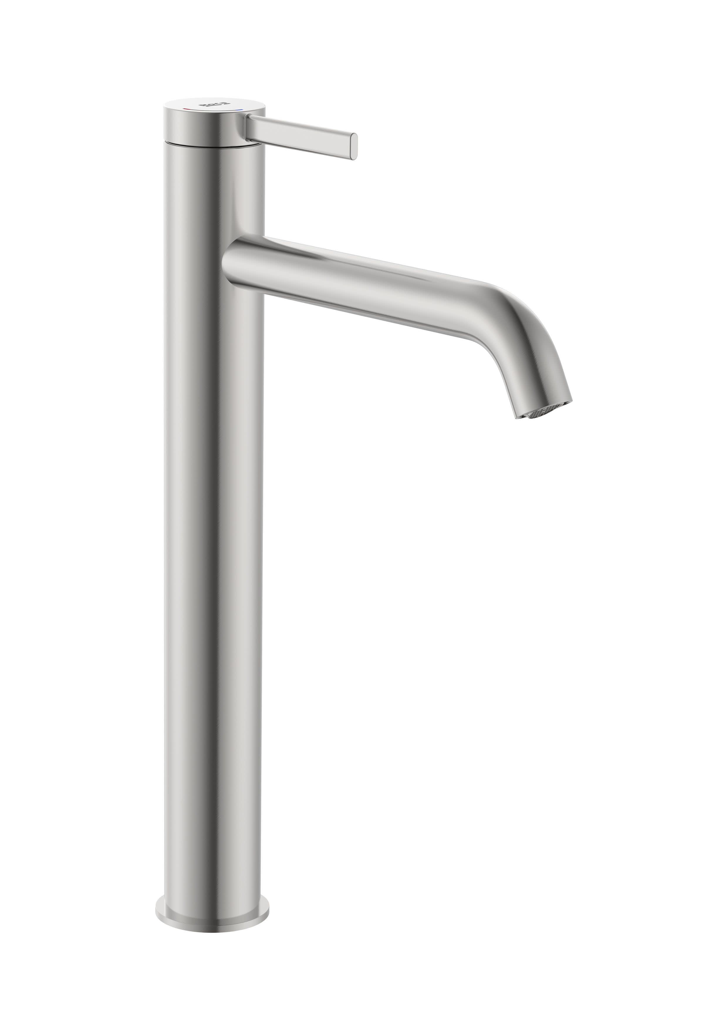 Basin mixer extended height smooth body with click clack waste