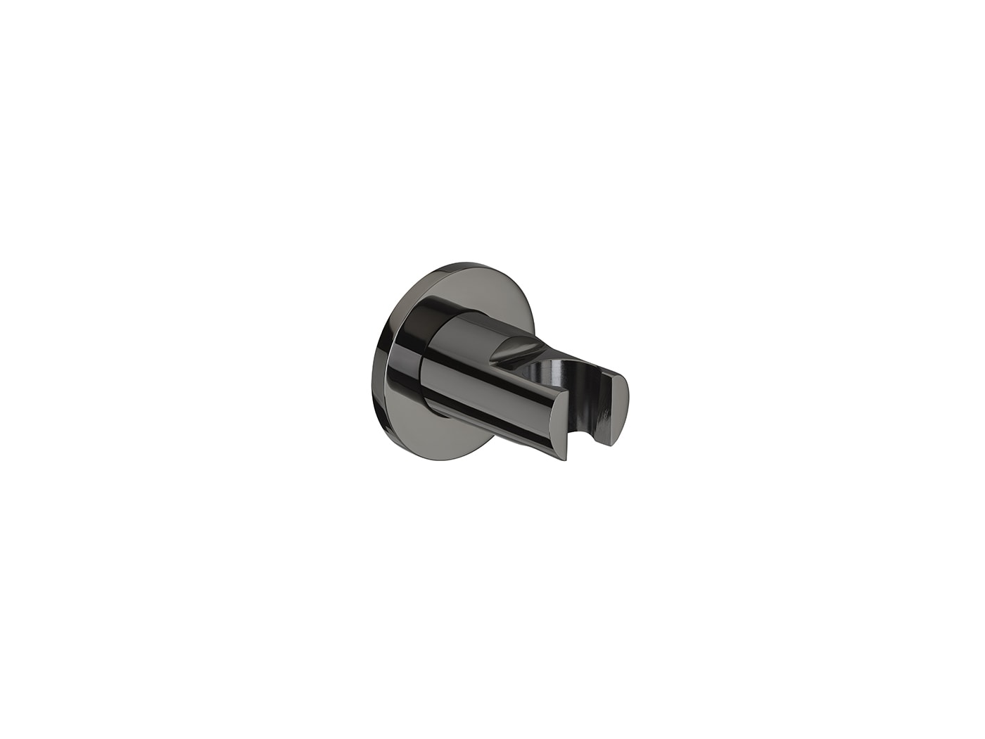 ROUND - Fixed bracket for hand shower - Titanium black