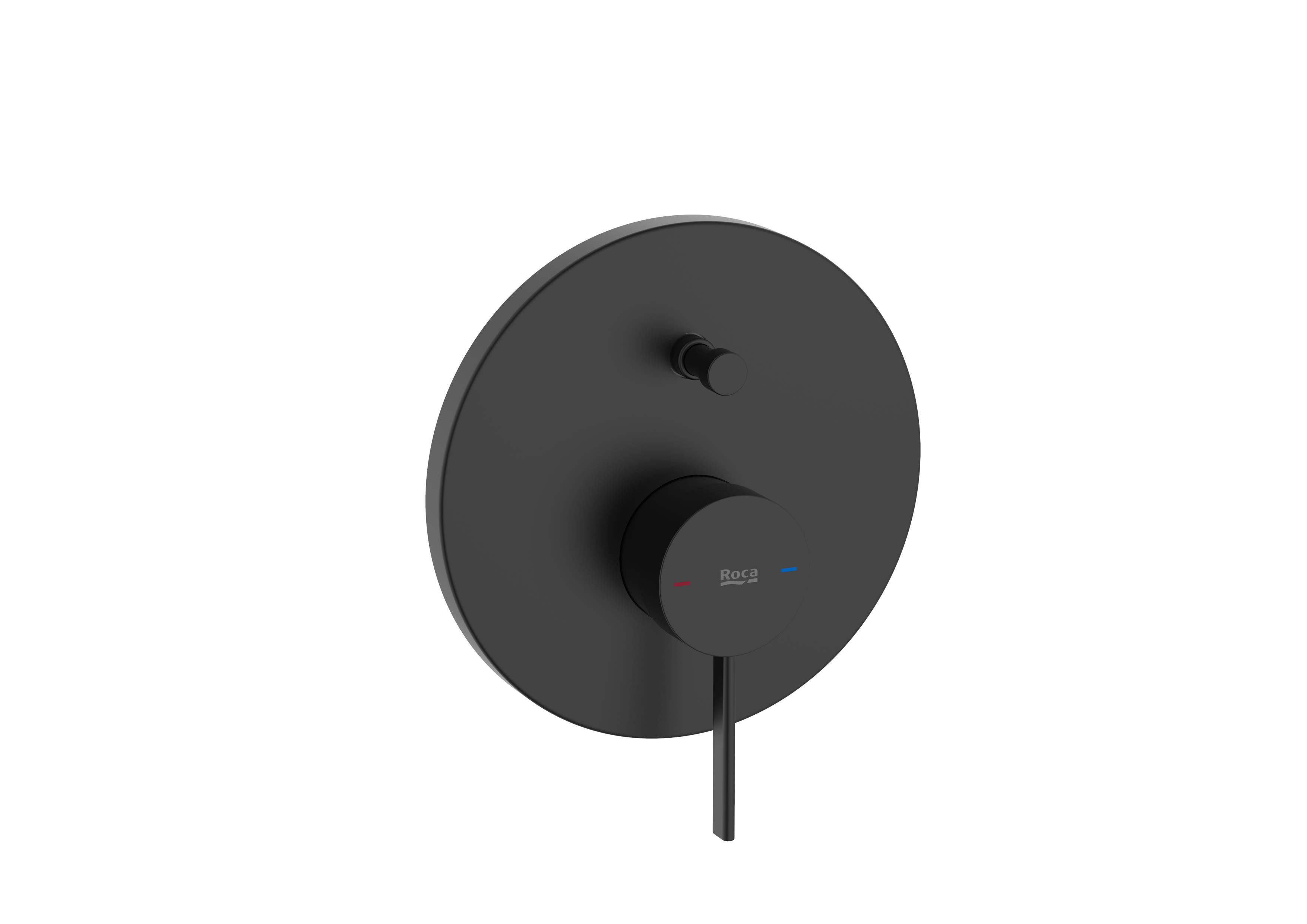 Built-in bath-shower mixer with automatic diverter (2 ways). To be completed with RocaBox A525869403 - Matt Black