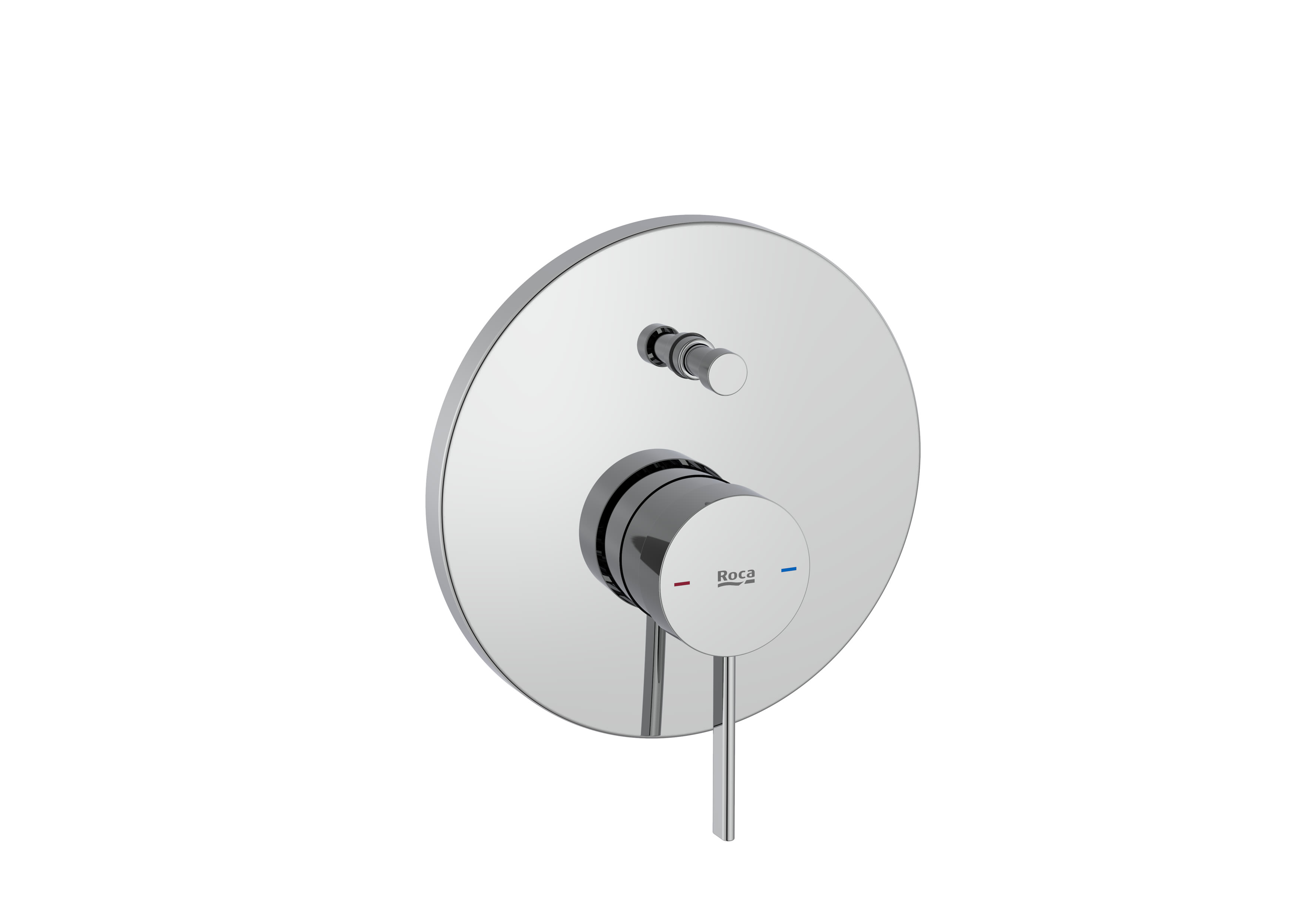 Built-in bath-shower mixer with automatic diverter (2 ways). To be completed with RocaBox A525869403 - Chrome