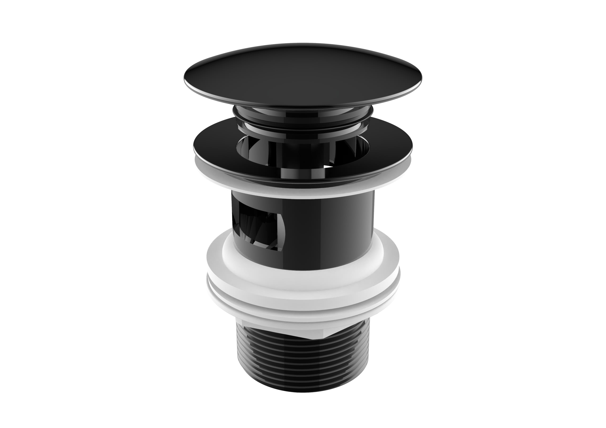 Click-clack universal waste. Vitreous plug Ø 65 - Titanium black