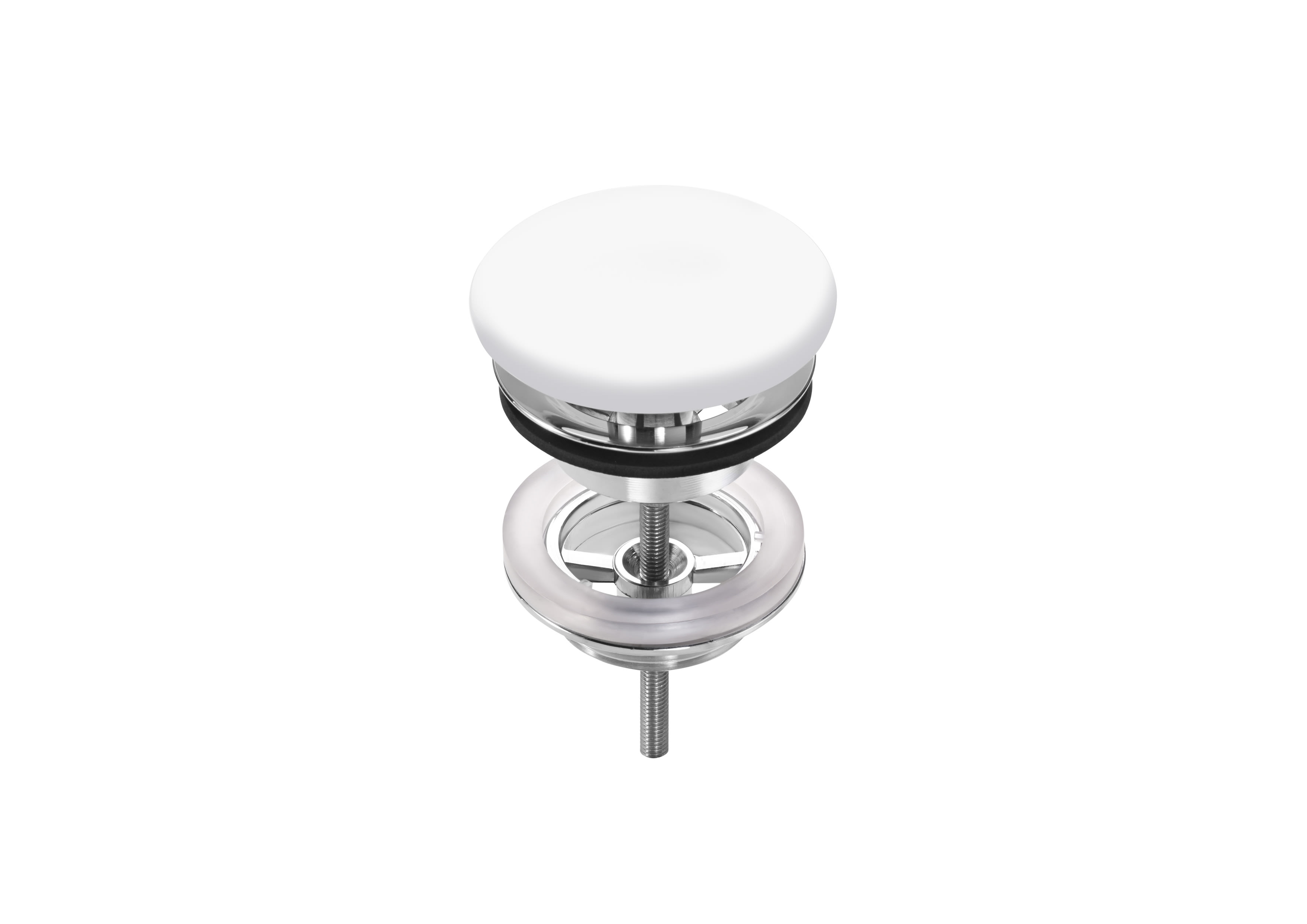 Waste for basin or bidet with vitreous china fix cover Ø 72
