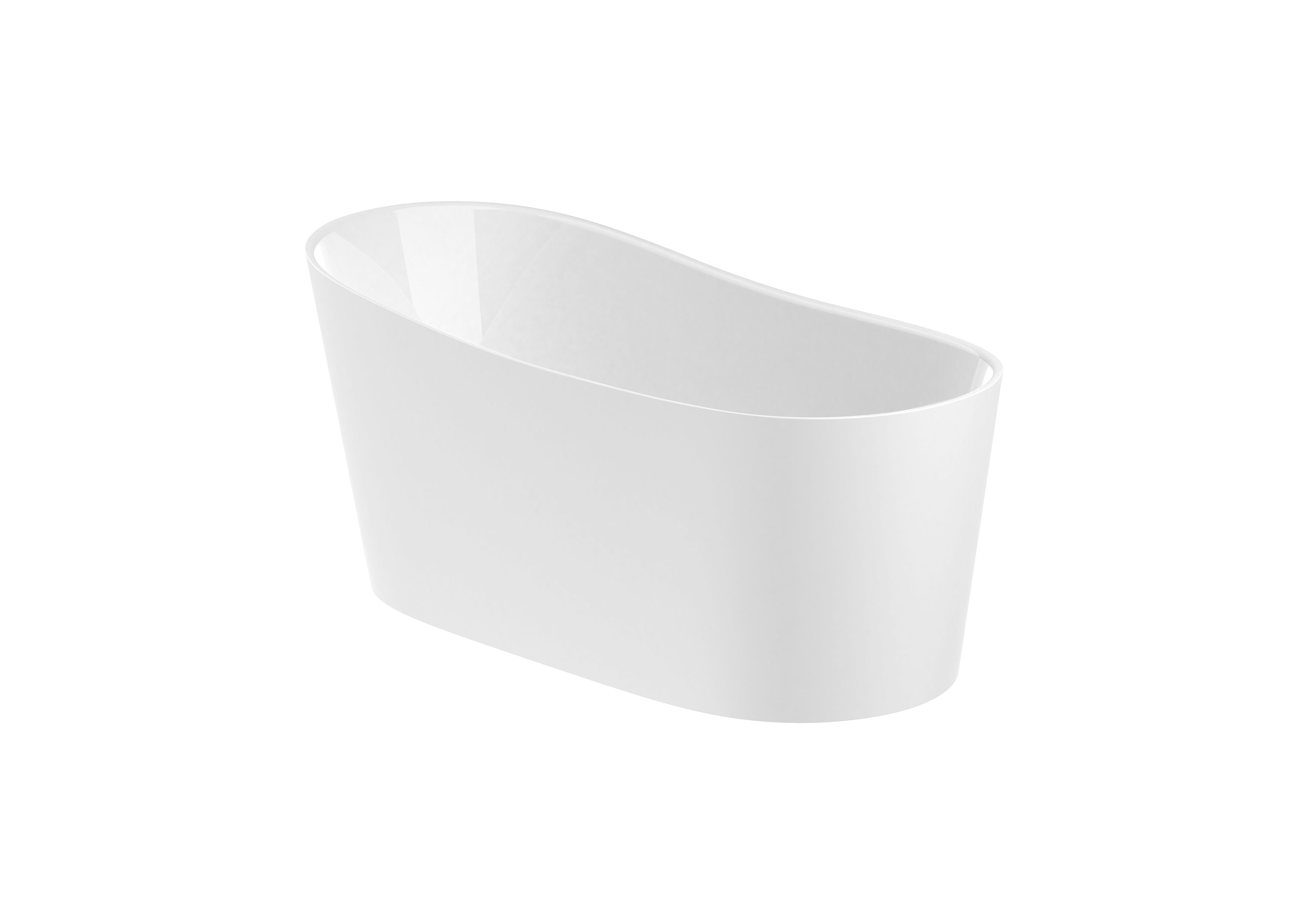 Stonex® bath with click-clack waste - White