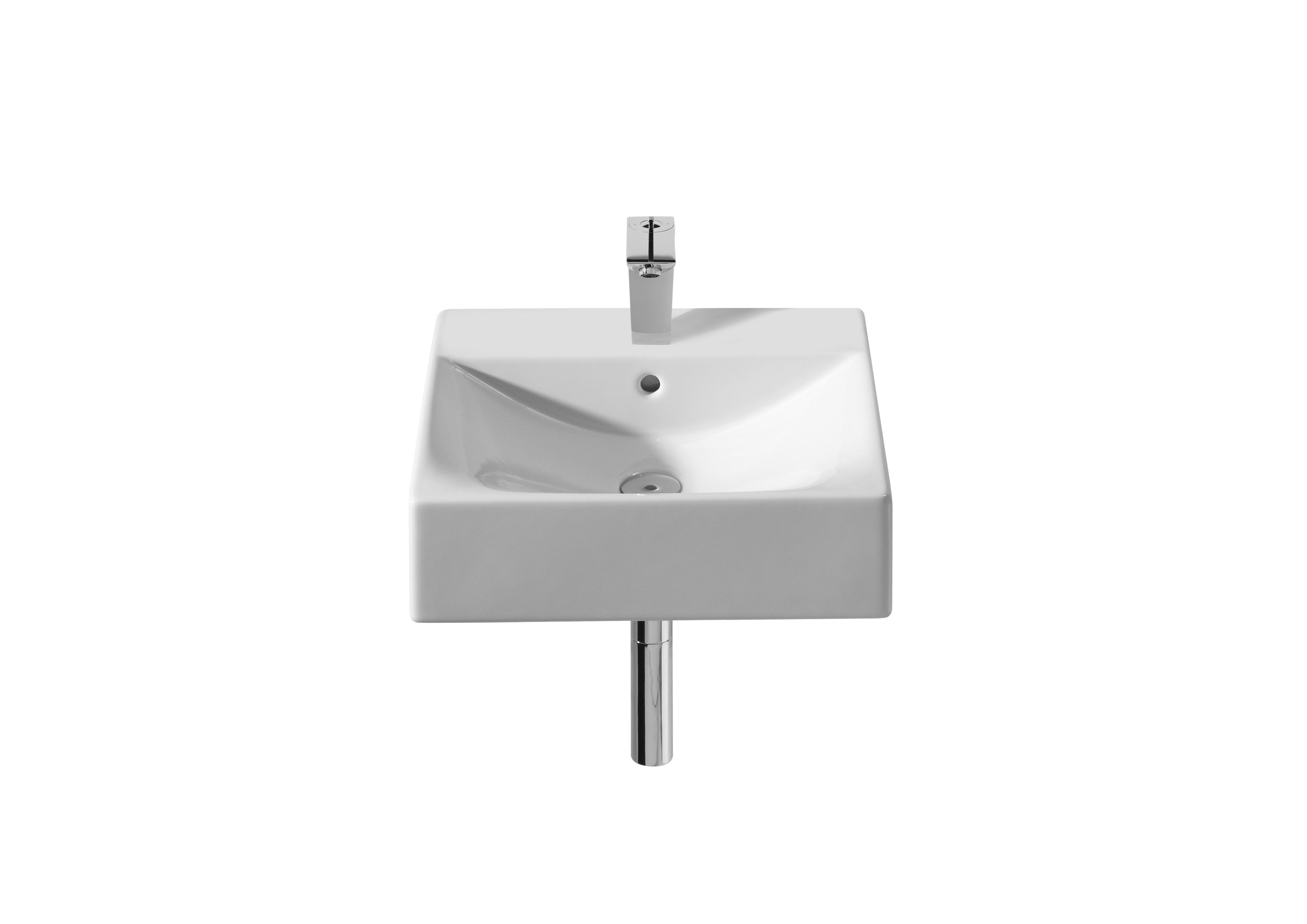 Wall-hung or over countertop vitreous china basin