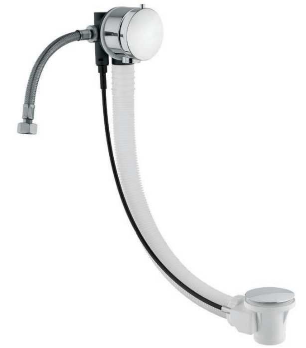 Overflow bath filler with waste