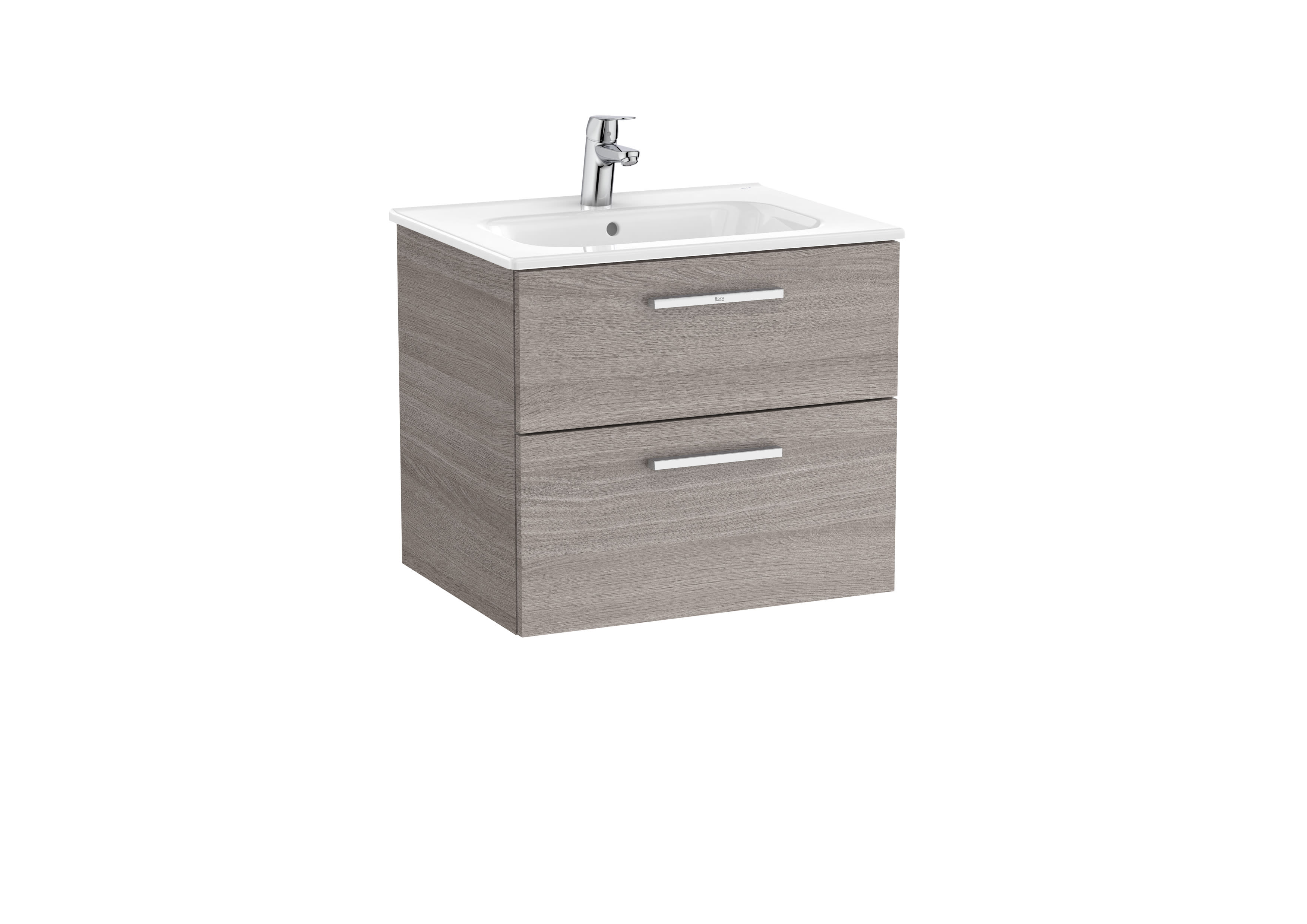 Vanity Unit with 2 drawers and basin - City oak