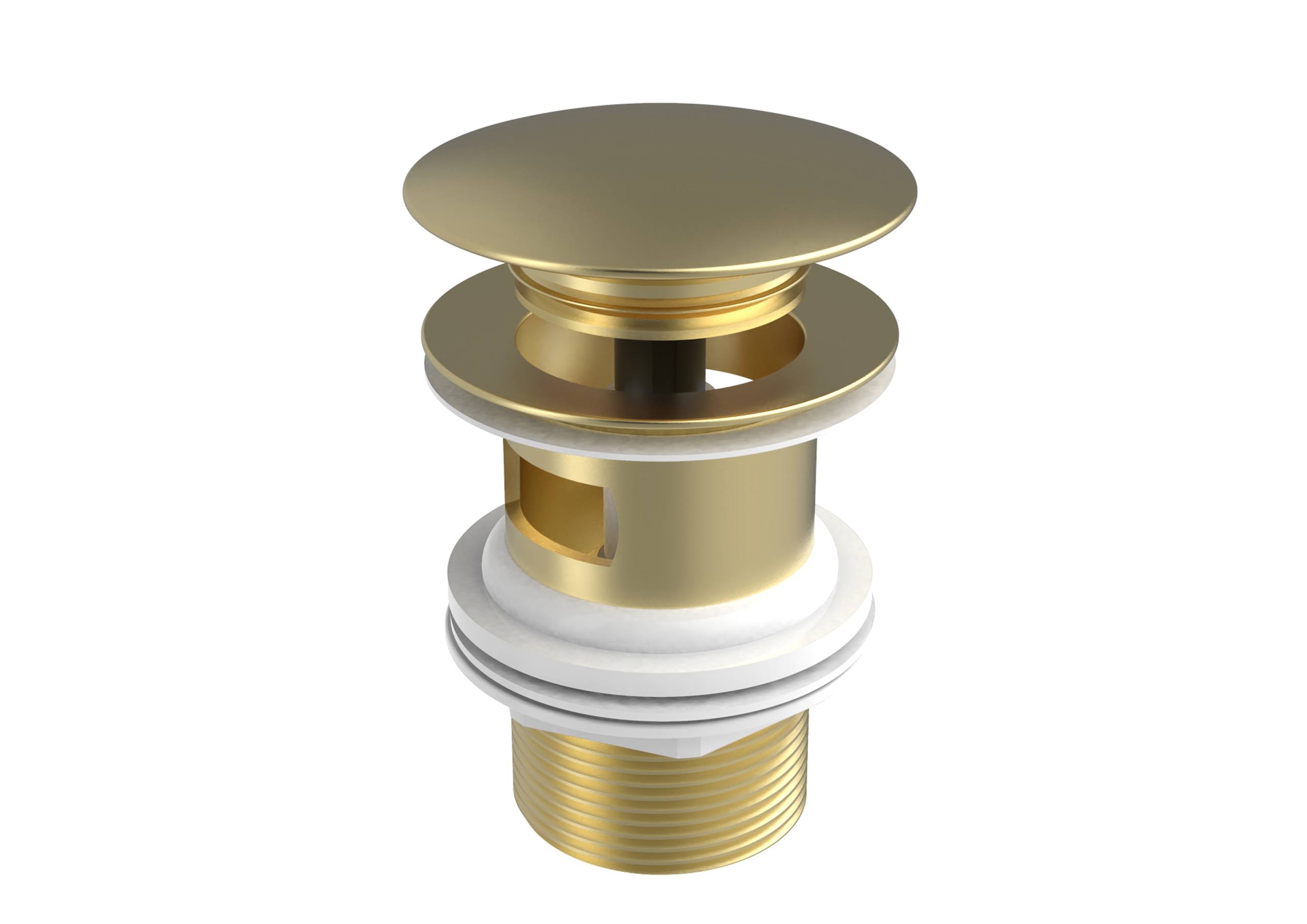 Click-clack universal waste. Vitreous plug Ø 65 - Brushed Brass