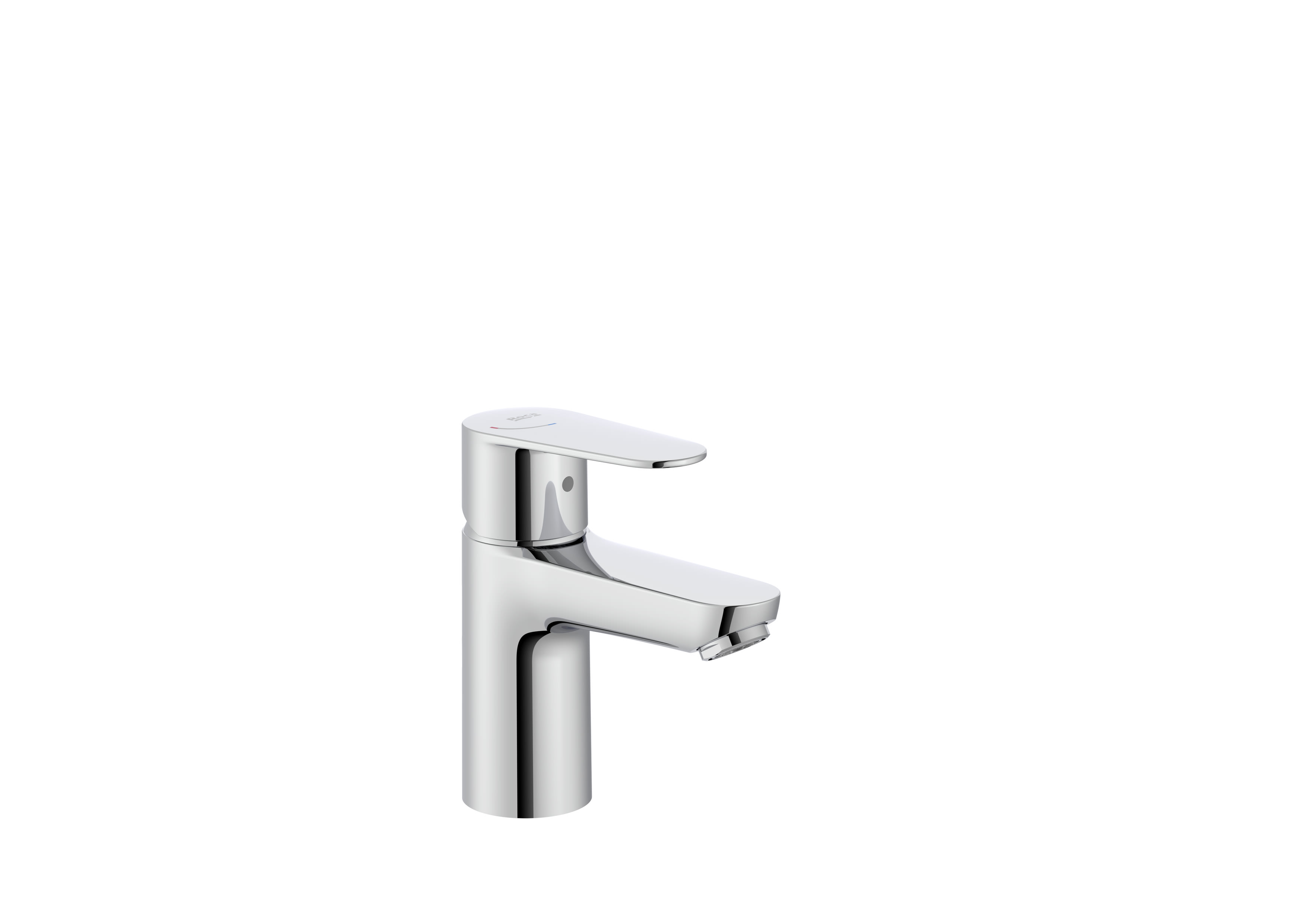 Basin mixer with pop up waste and flexible supply hoses. Cold Start. S-Size