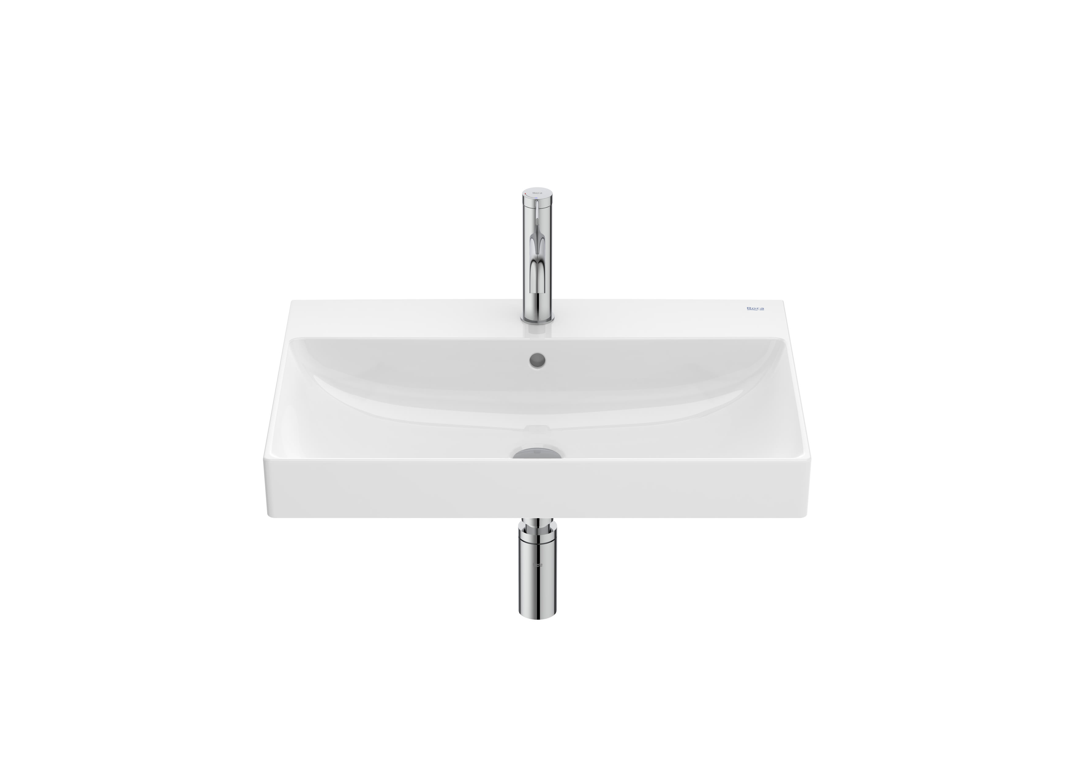 Wall-hung Fineceramic® basin - White