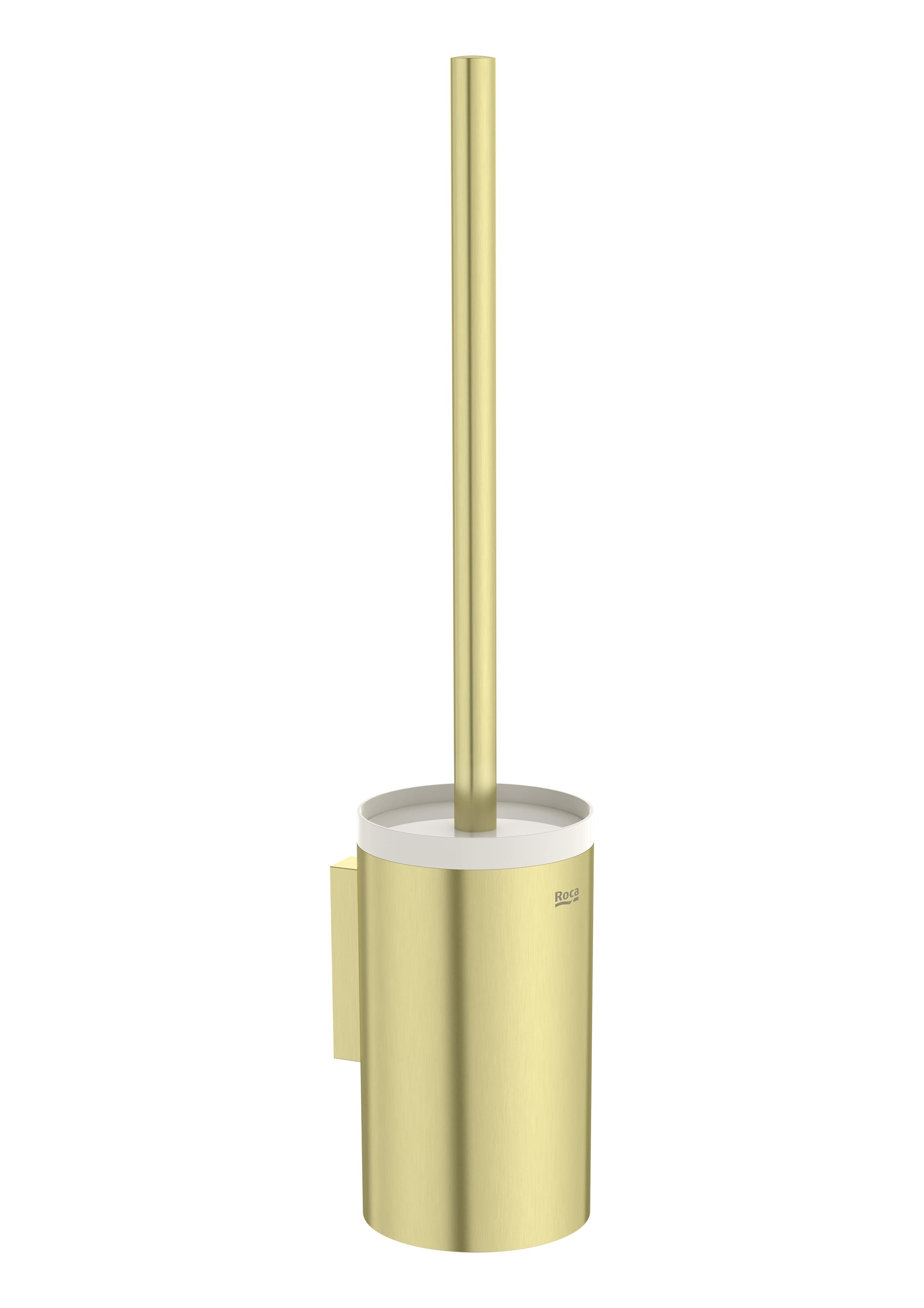 Wall-mounted Toilet Brush Holder - Brushed Brass