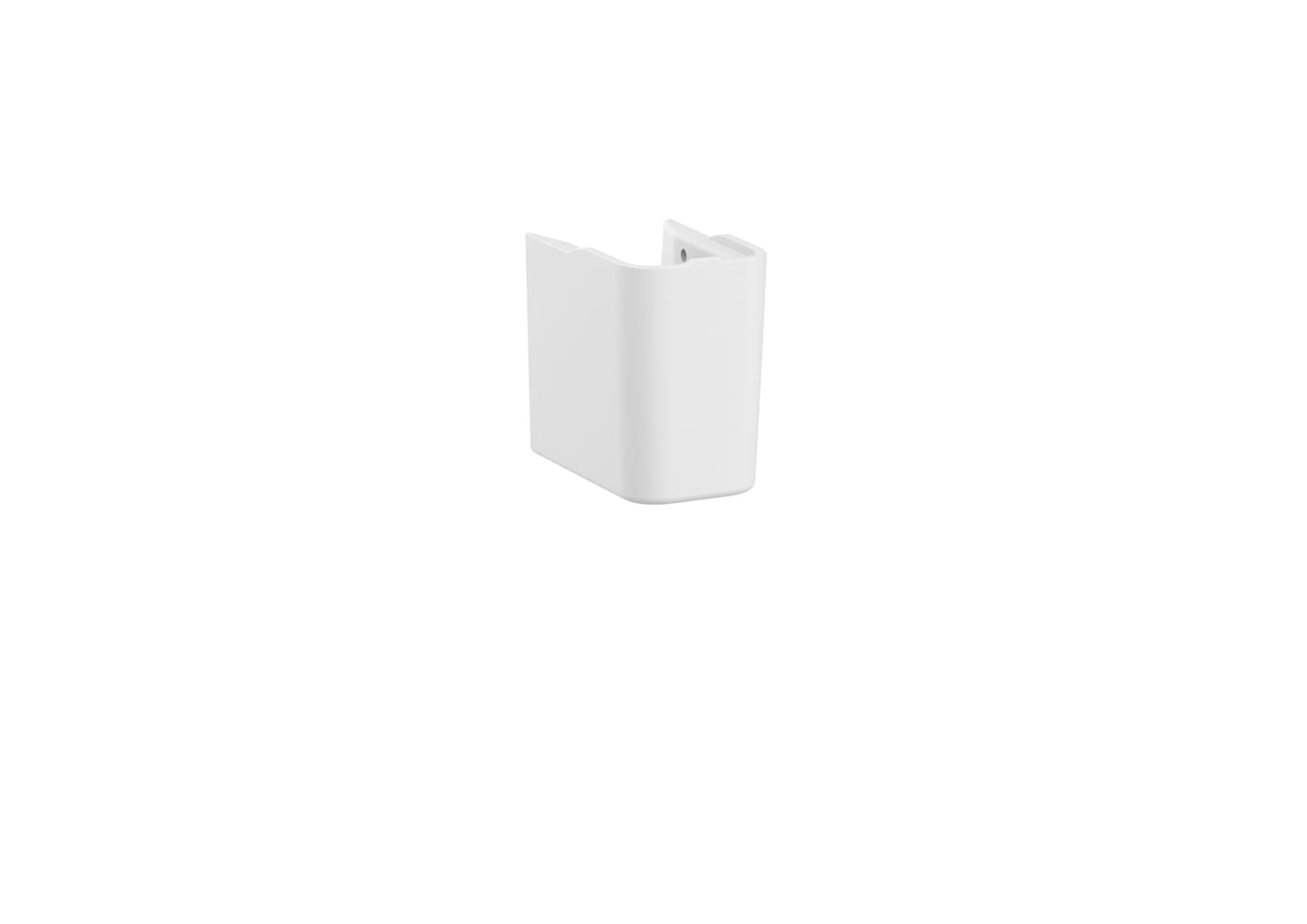 Vitreous china semipedestal for basin - Matt White