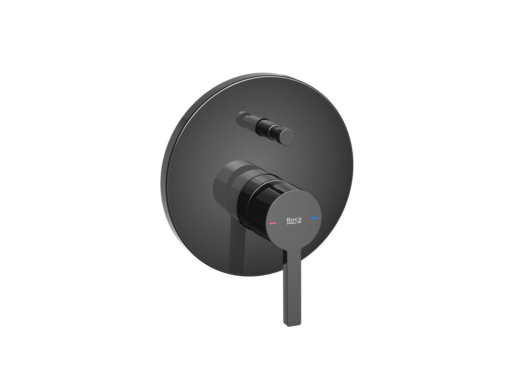 Built-in bath-shower mixer with automatic diverter and 2 outlets Required: RocaBox A525869403 - Titanium black