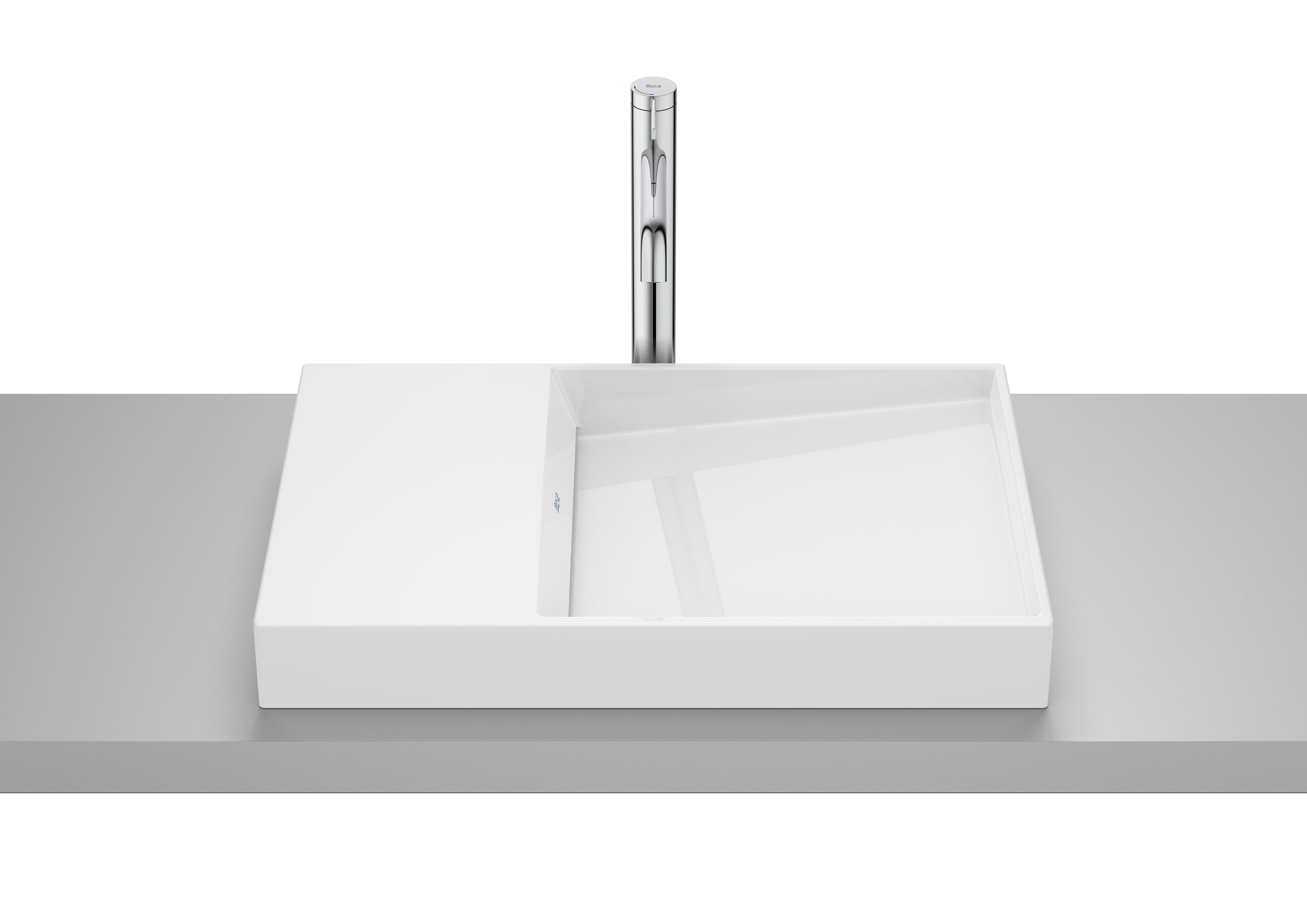 Dash over countertop basin (without taphole) - White