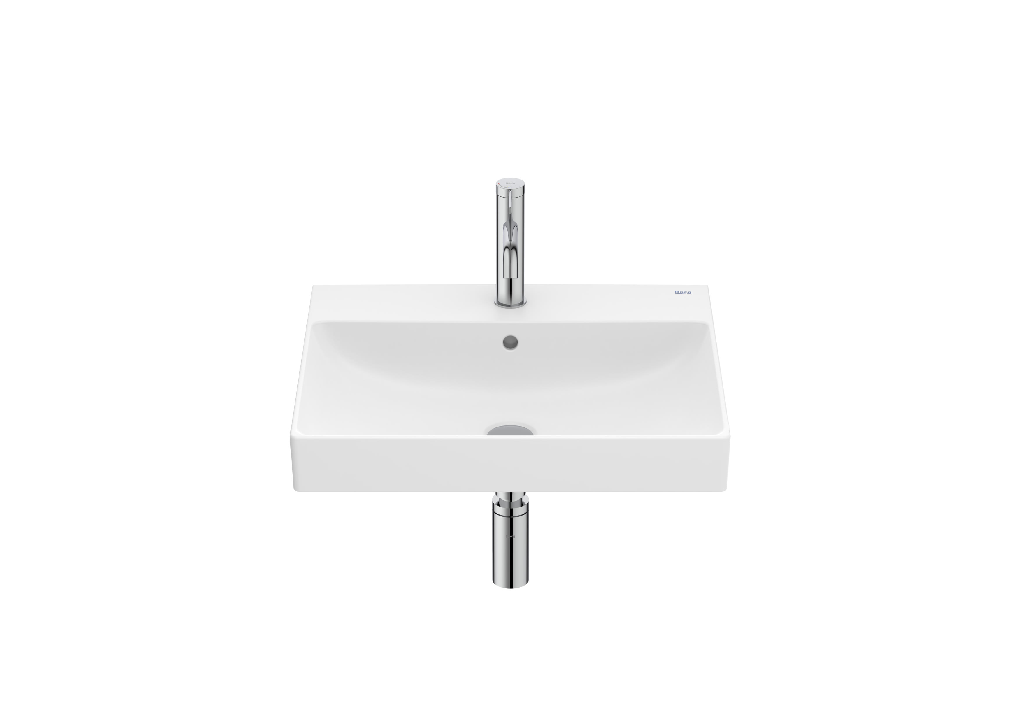 Wall-hung Fineceramic® basin - Matt White