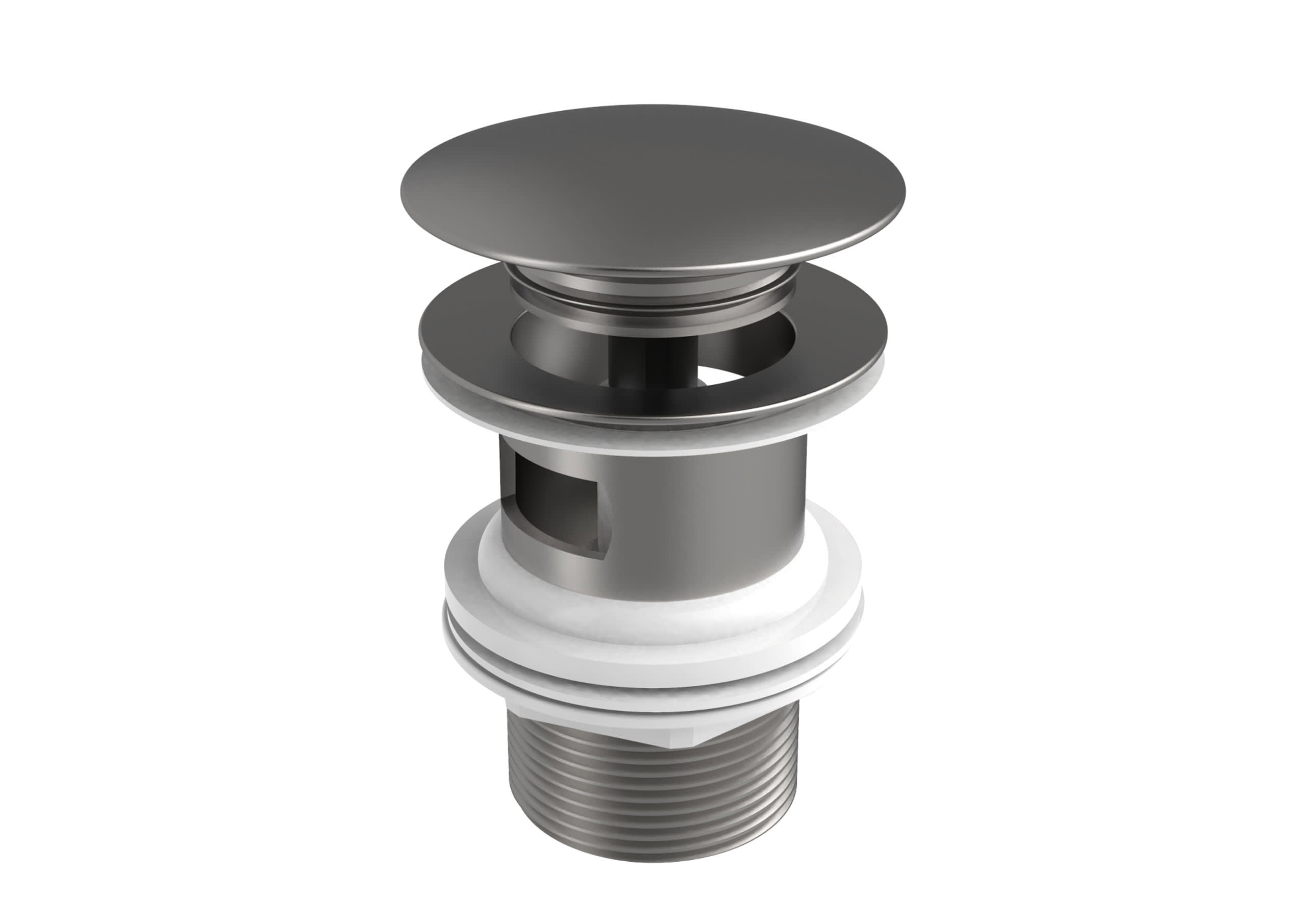 Click-clack universal waste. Vitreous plug Ø 65 - Stainless Steel Finish