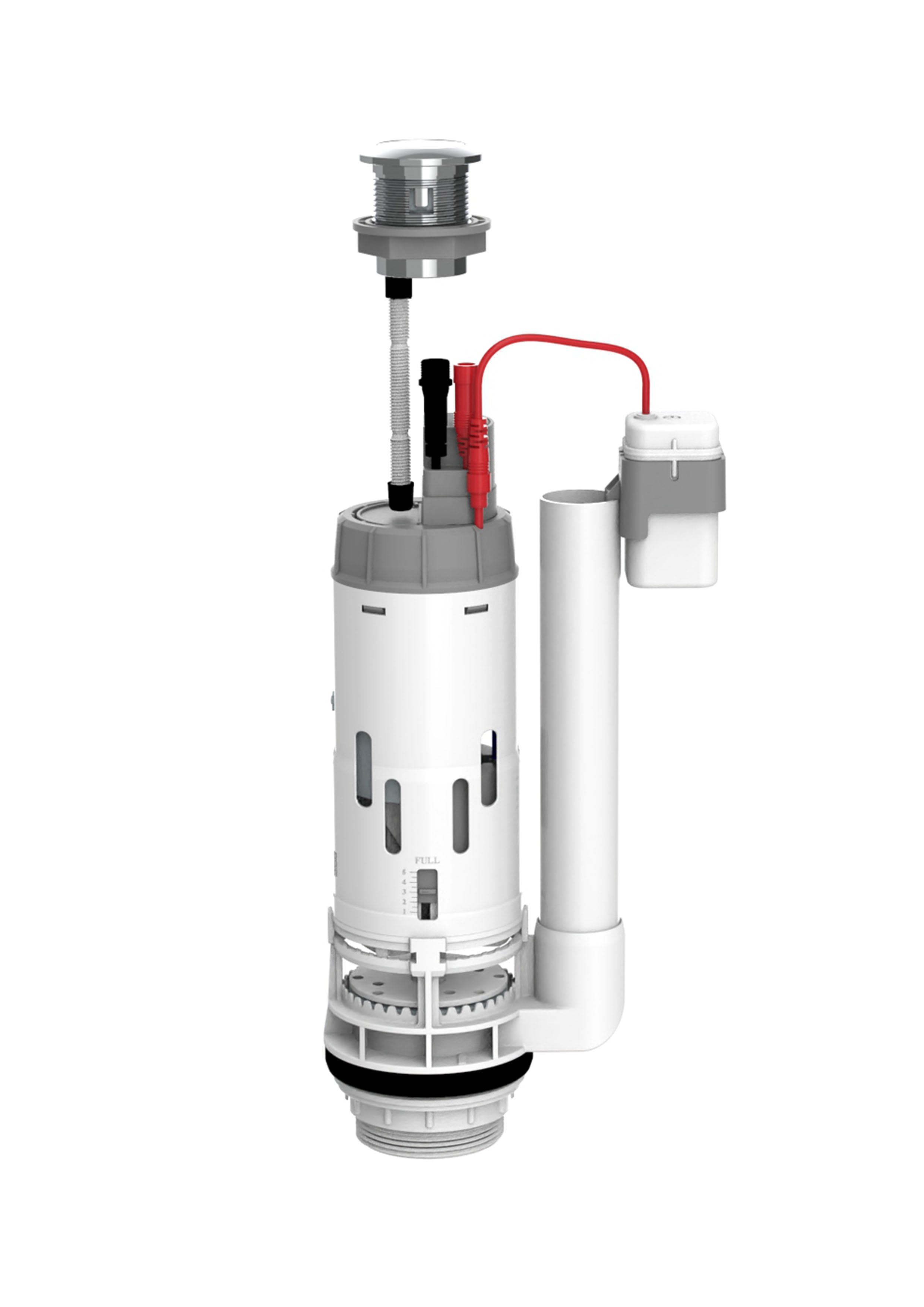 Electronic touchless dual flush valve