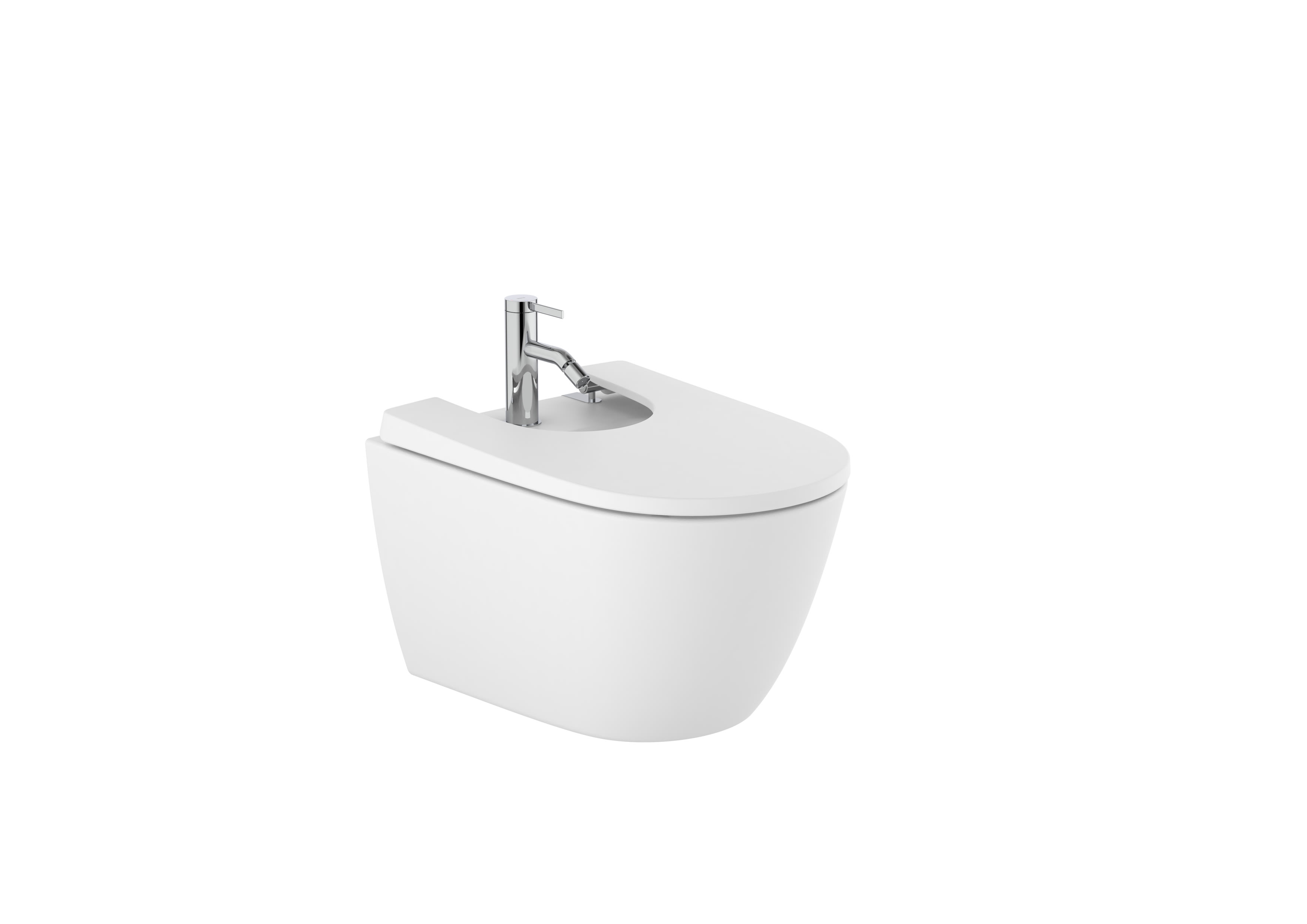 Vitreous china wall-hung bidet - Matt White