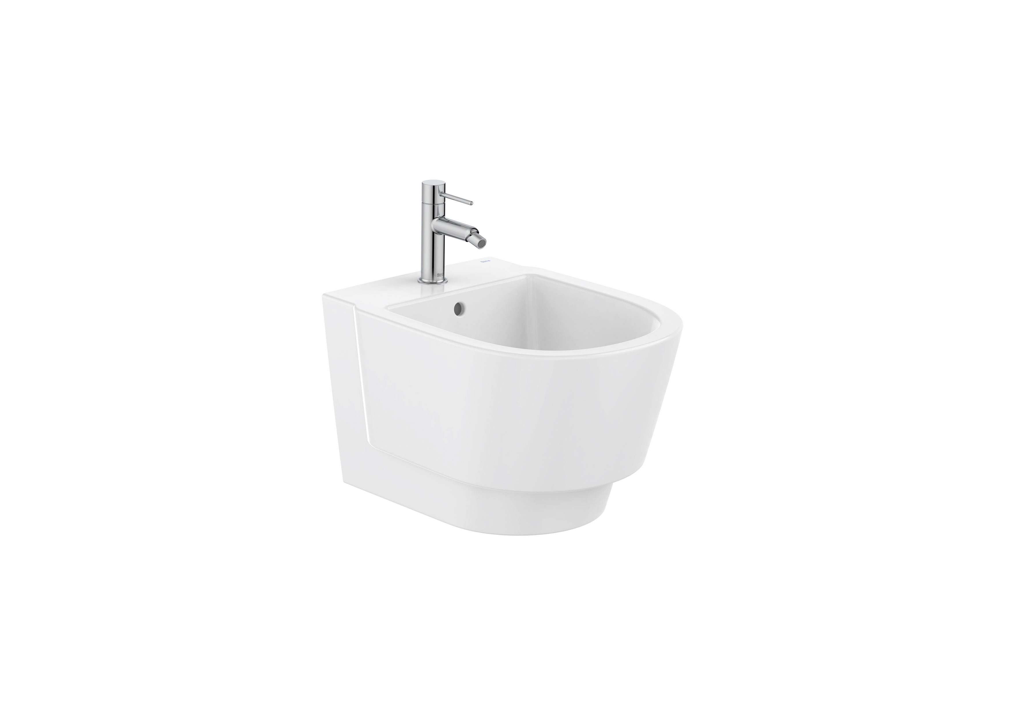 Wall-hung bidet in vitreous china - White