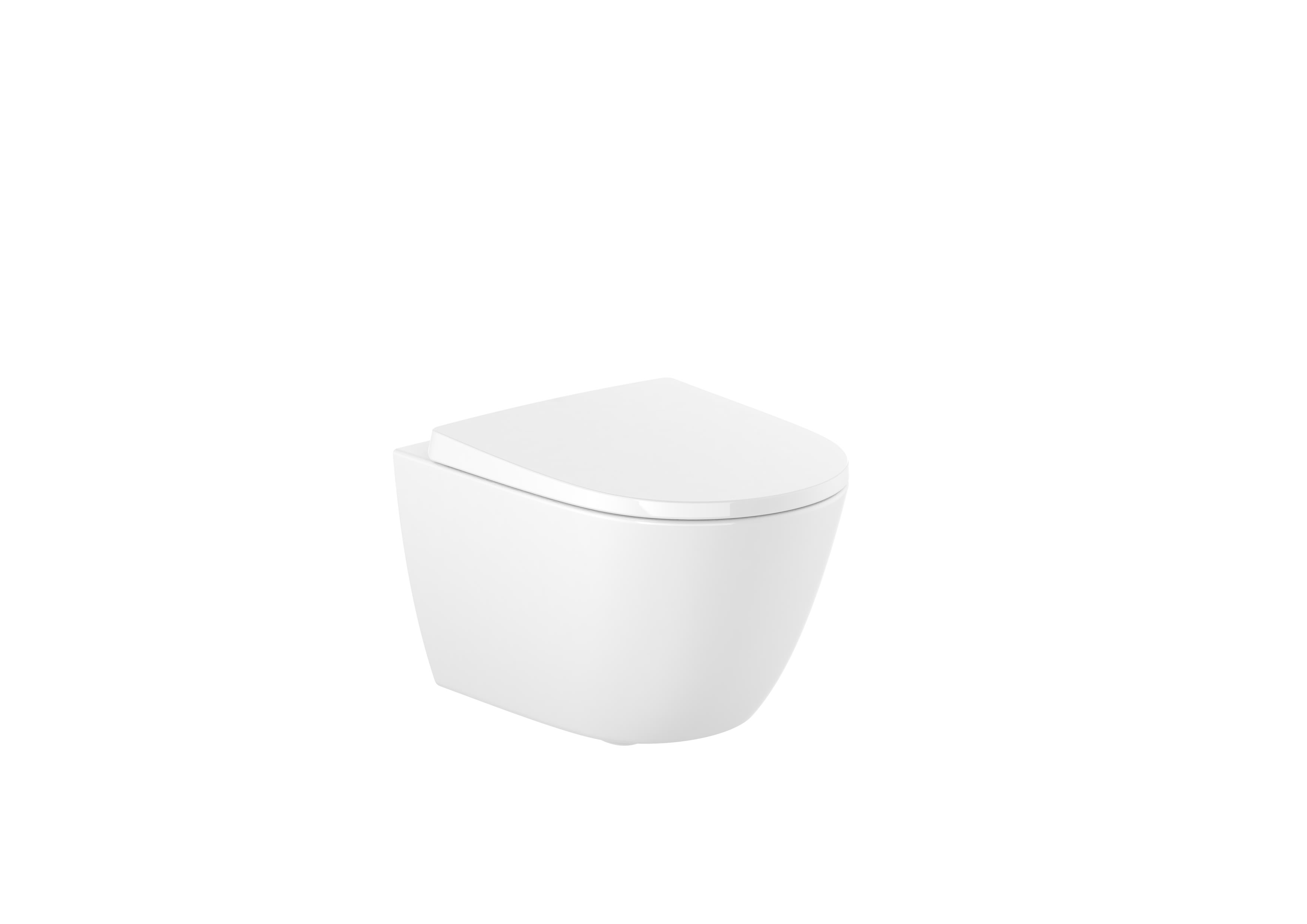 Vitreous china compact wall-hung toilet with horizontal outlet - Supraglaze