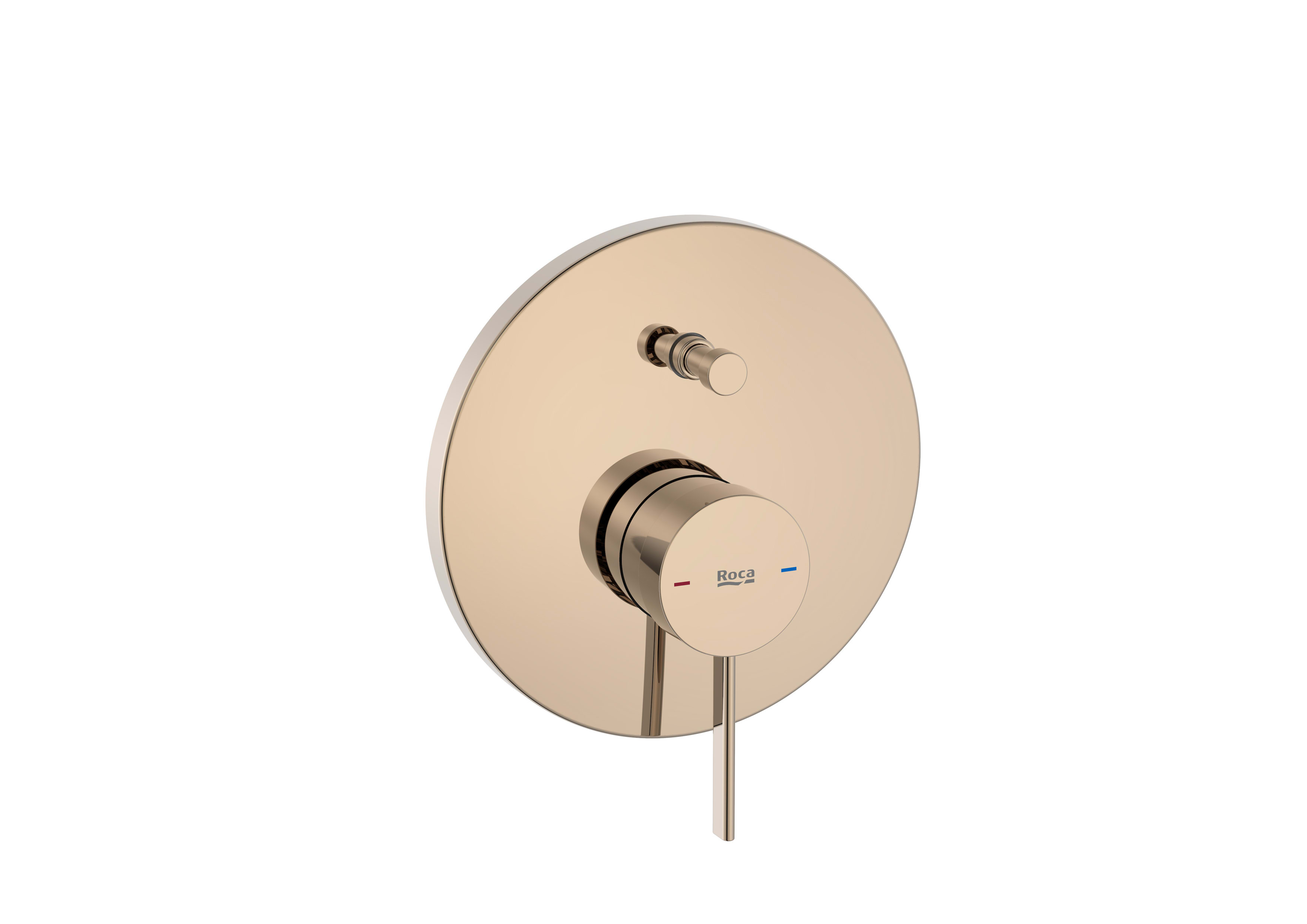 Built-in bath-shower mixer with automatic diverter (2 ways). To be completed with RocaBox A525869403 - Rose gold
