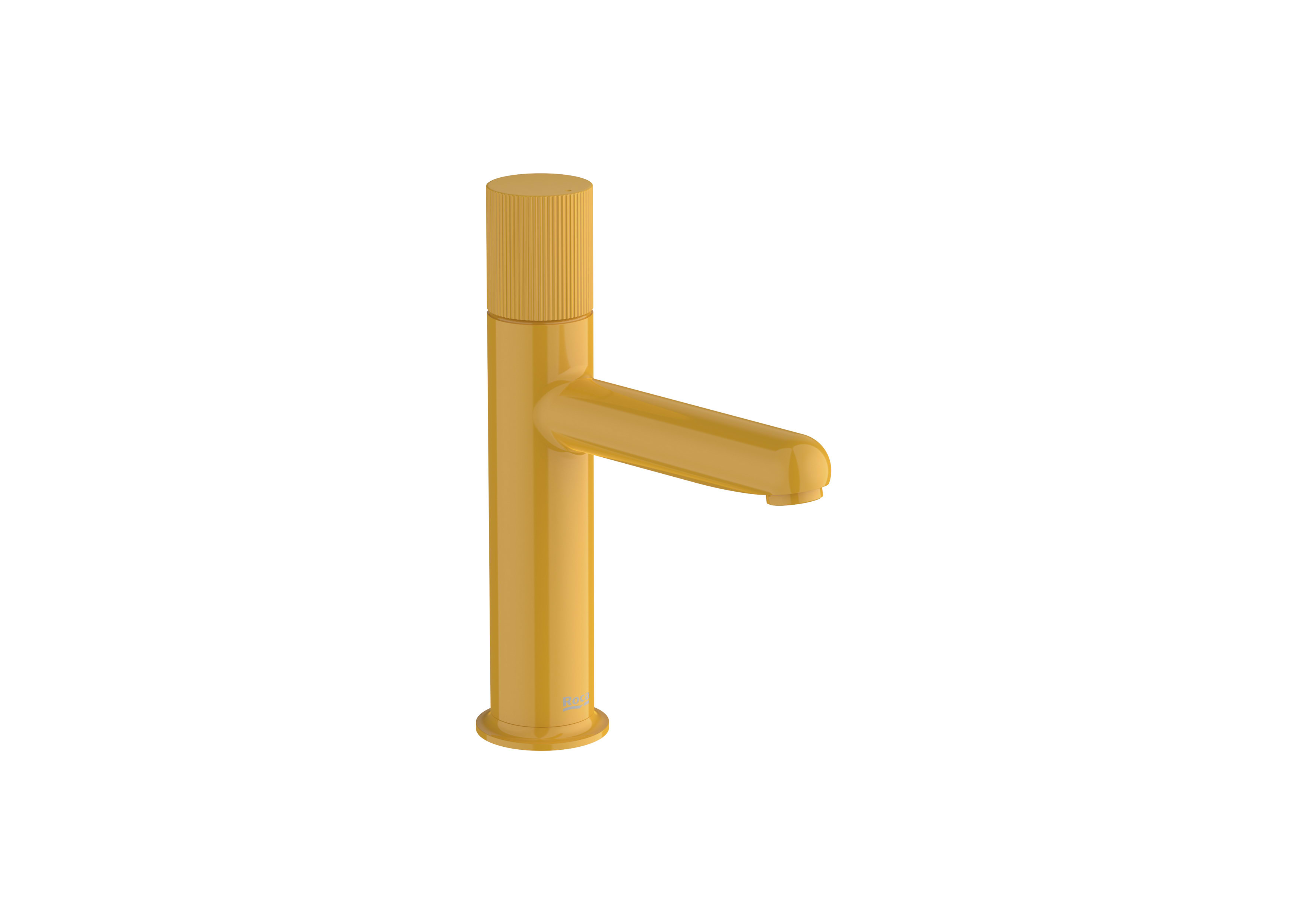 Basin mixer smooth body with Stripe handle. S-SIZE - Honey Yellow