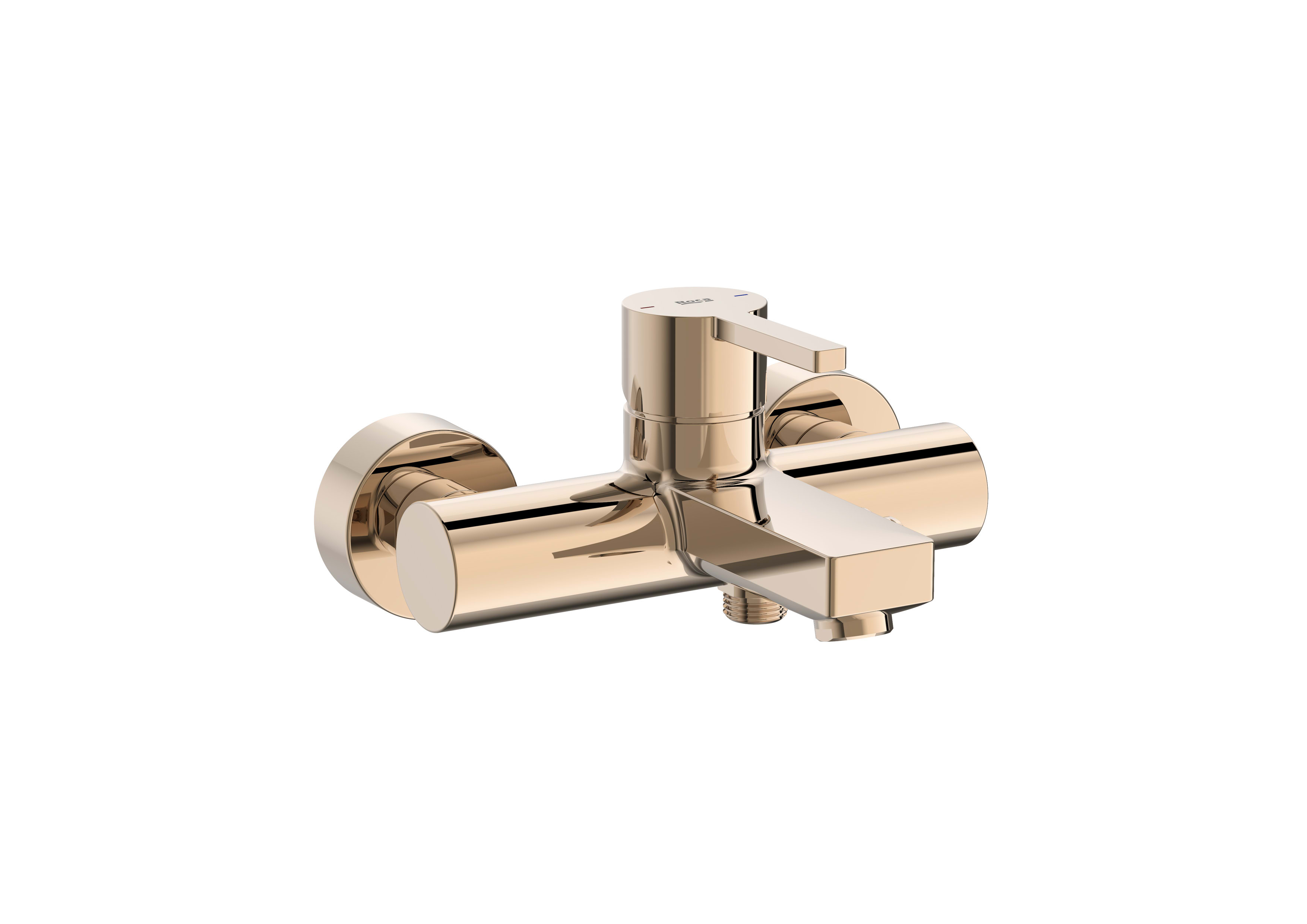Wall-mounted bath-shower mixer - Rose gold