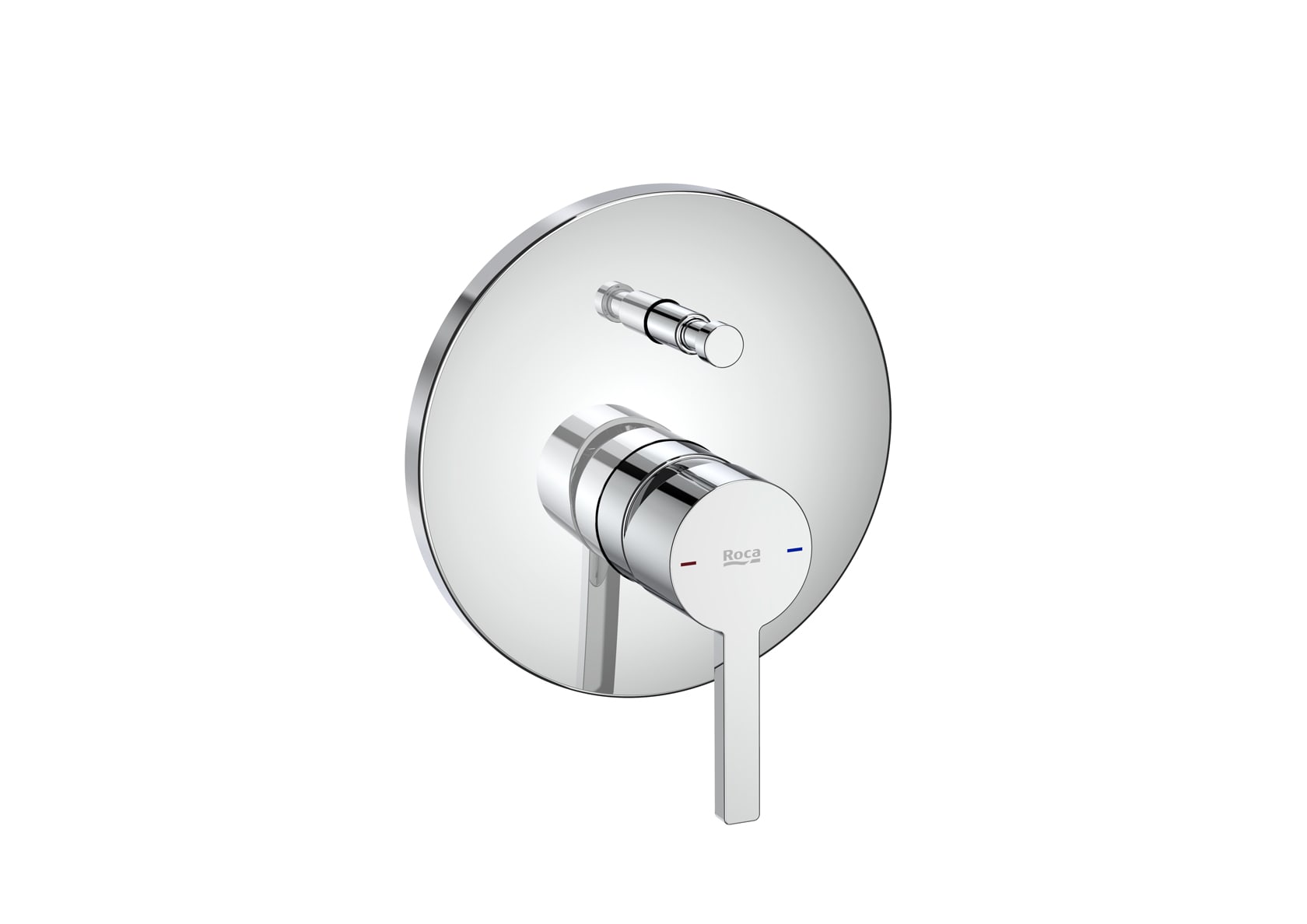Built-in bath-shower mixer with automatic diverter and 2 outlets. Required: RocaBox A525869403