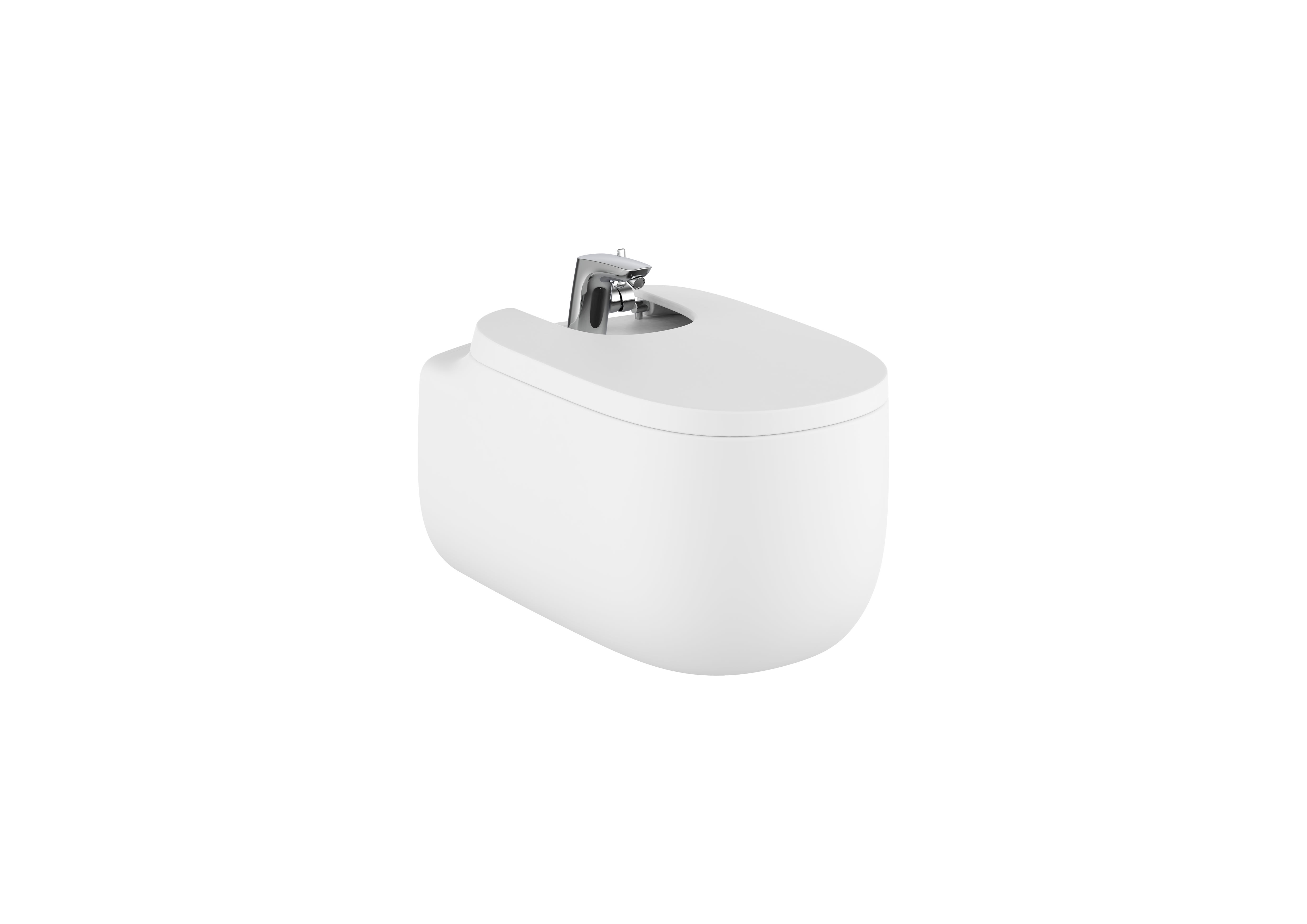 Vitreous china wall-hung bidet - Matt White