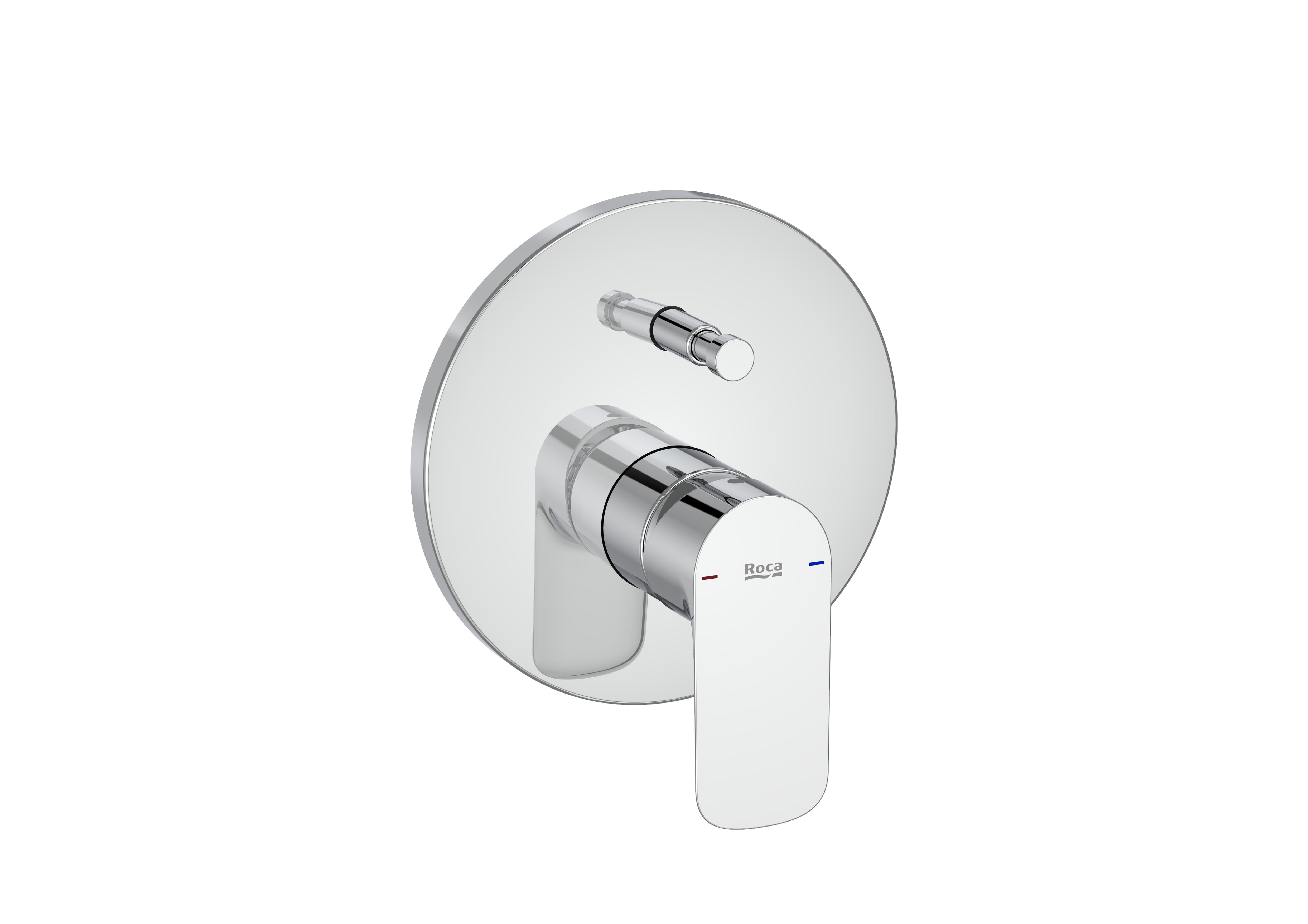 Built-in bath-shower mixer with automatic diverter and 2 outlets - Chrome