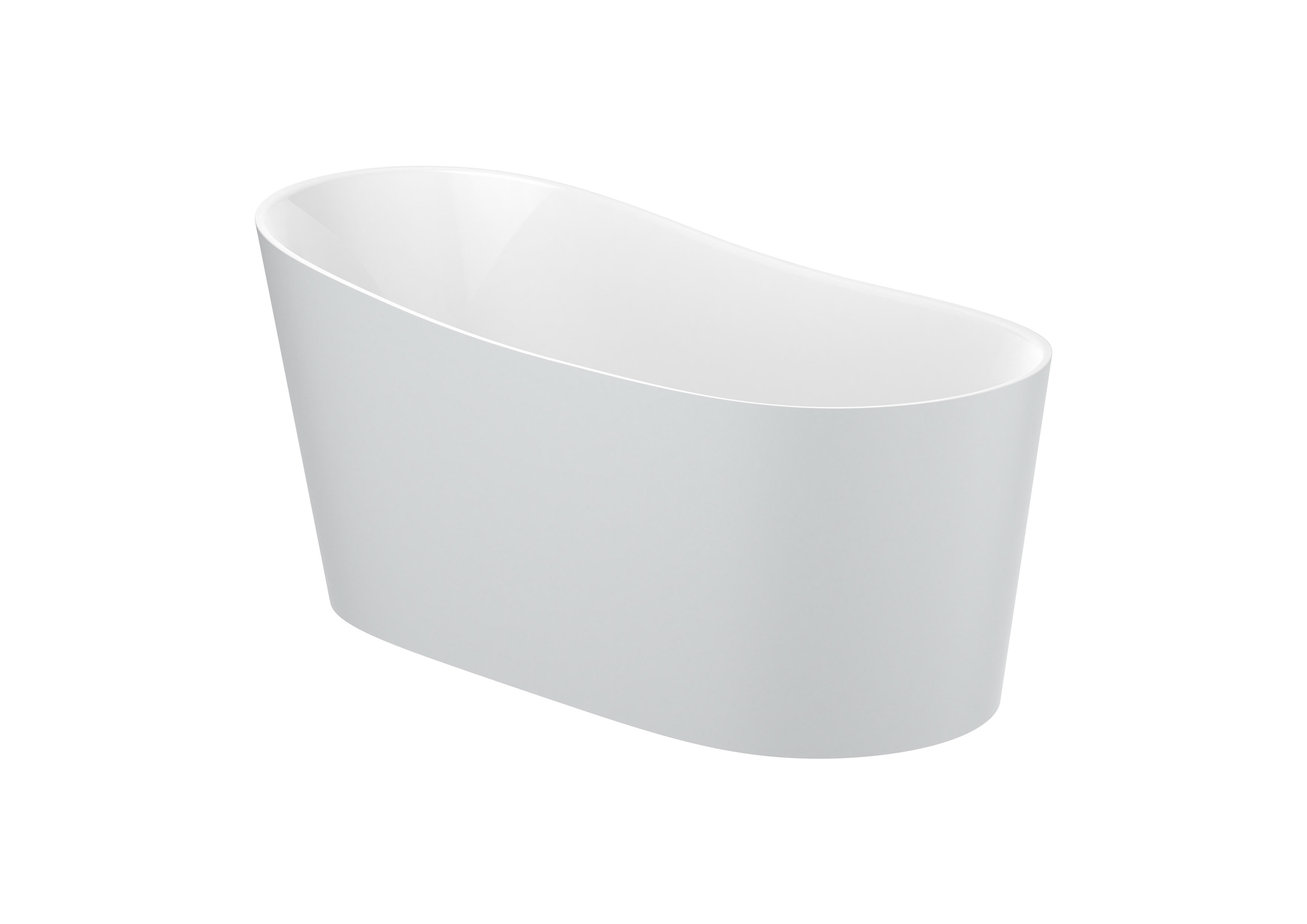 Stonex® bath with click-clack waste - Pearl/White