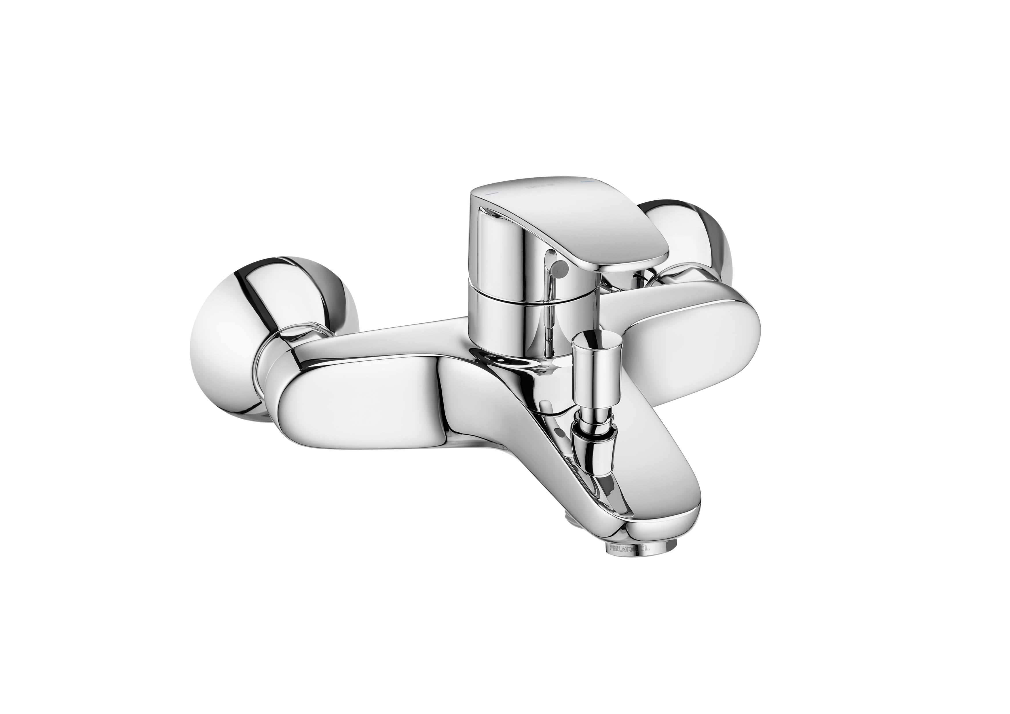 Wall-mounted bath-shower mixer with automatic diverter