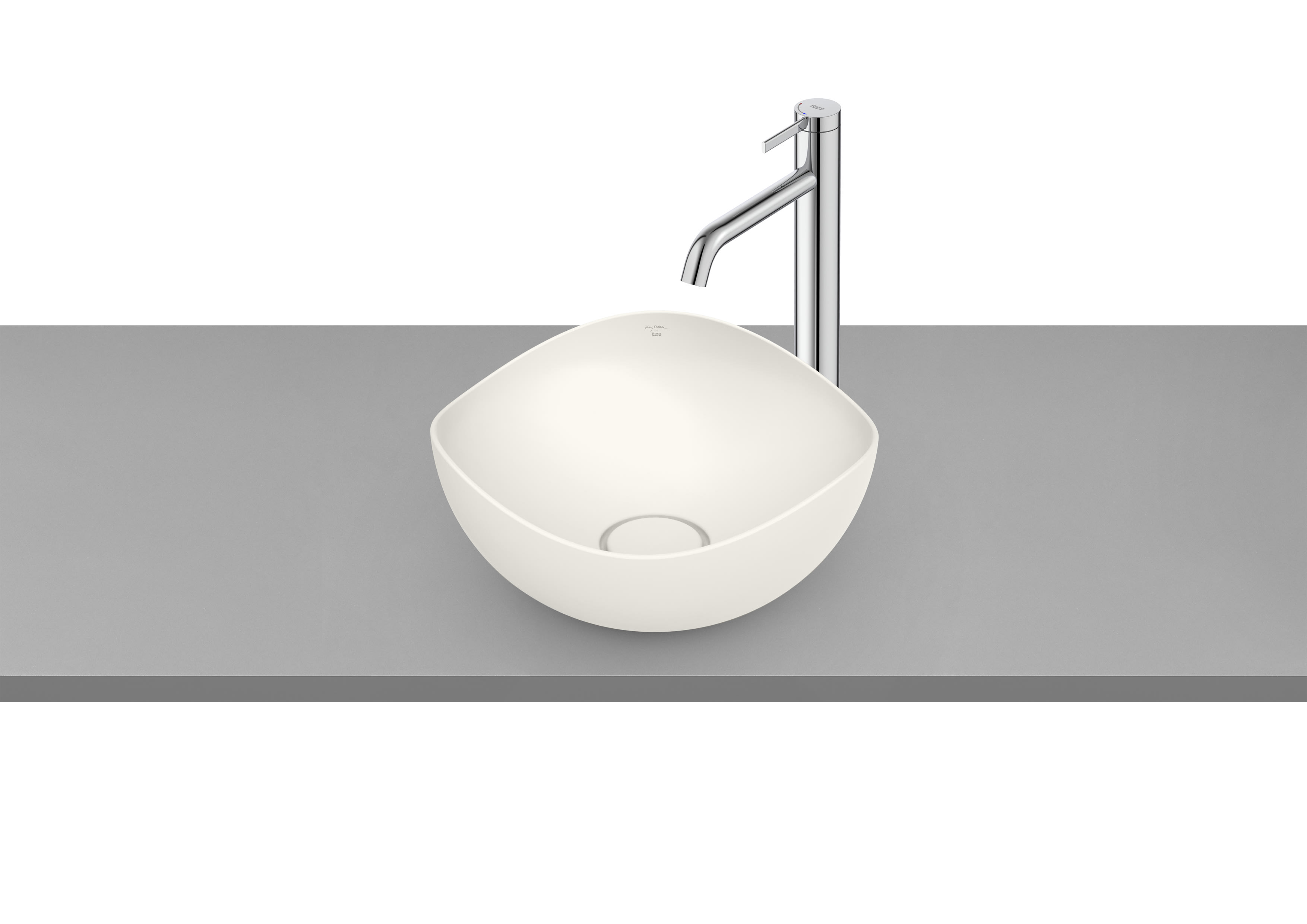 FINECERAMIC® over countertop basin - Matt White