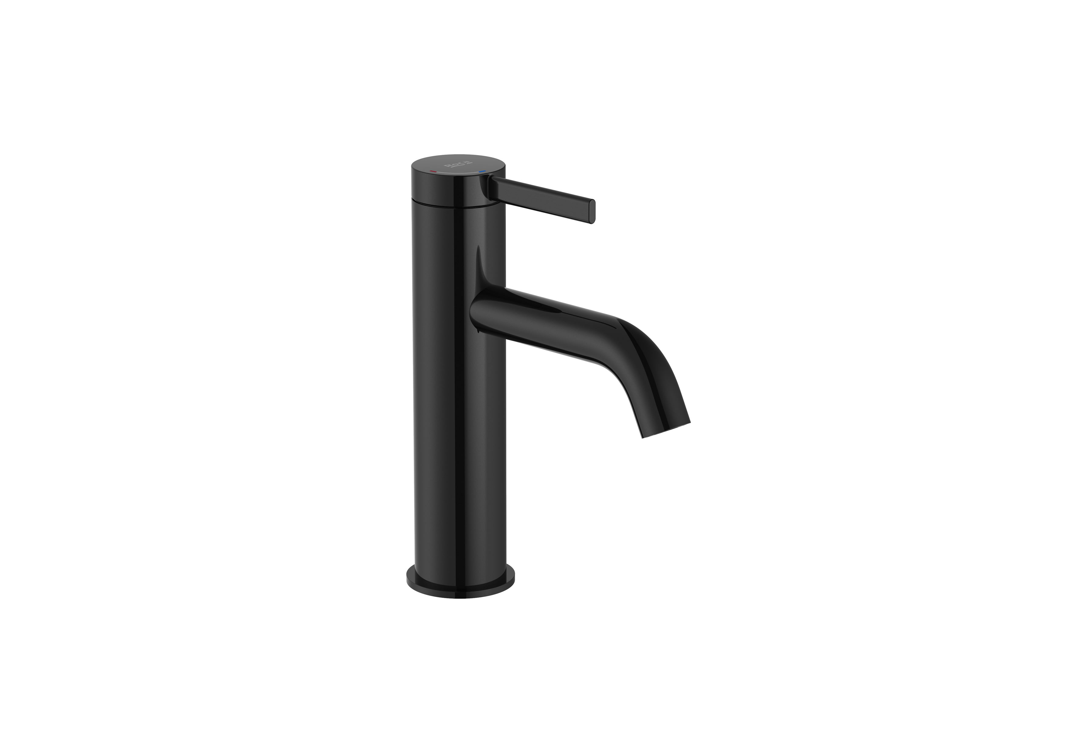 Basin mixer smooth body with click clack waste