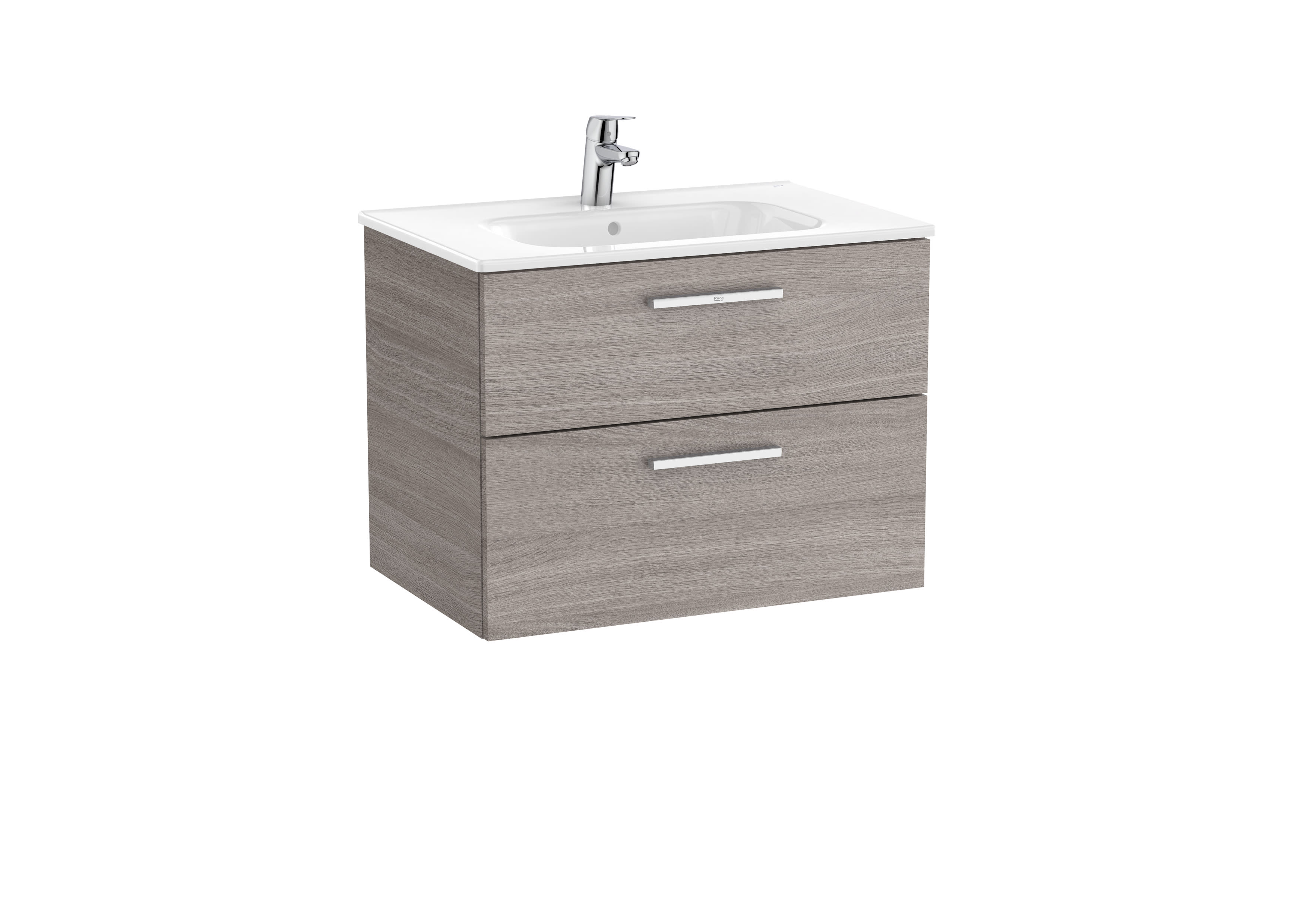 Vanity Unit with 2 drawers and basin - City oak