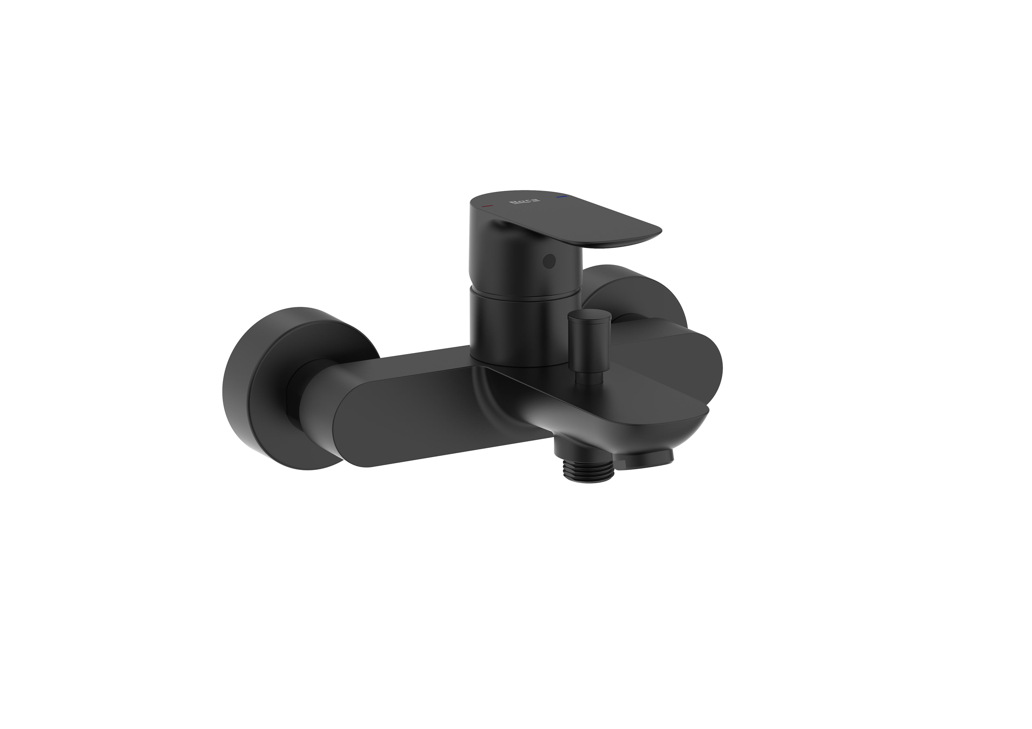Wall-mounted bath-shower mixer - Matt Black