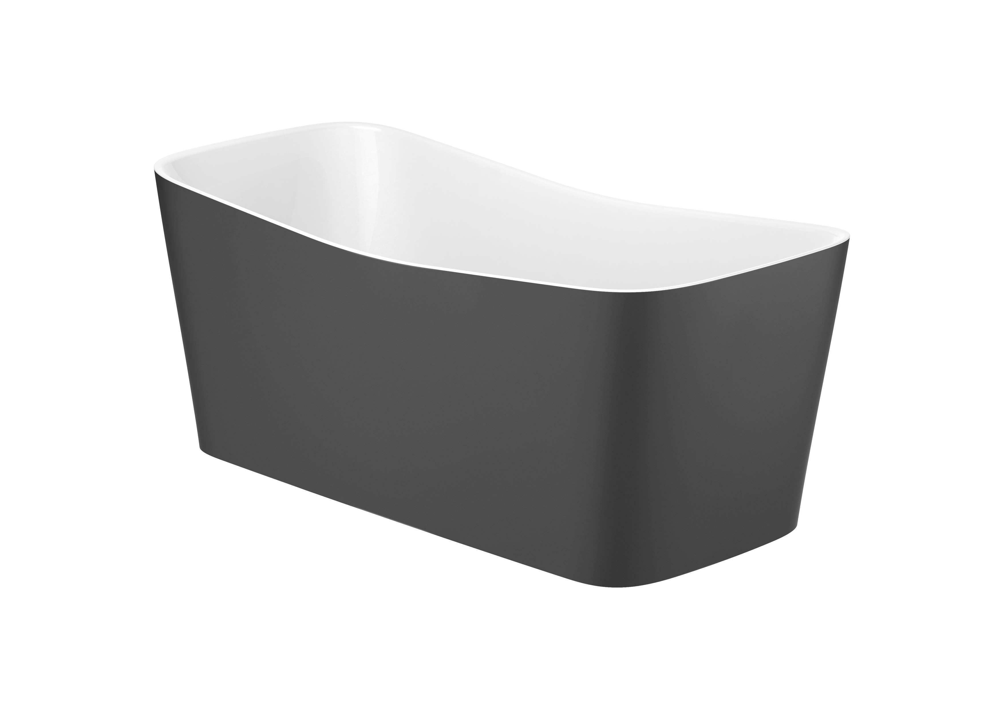 Rectangular Stonex® bath with waste - Onyx/White
